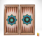 Backgammon & Chess Board – Size 50 – Premium Round Edge – Chogan Design - 01 - Meraas Gallery