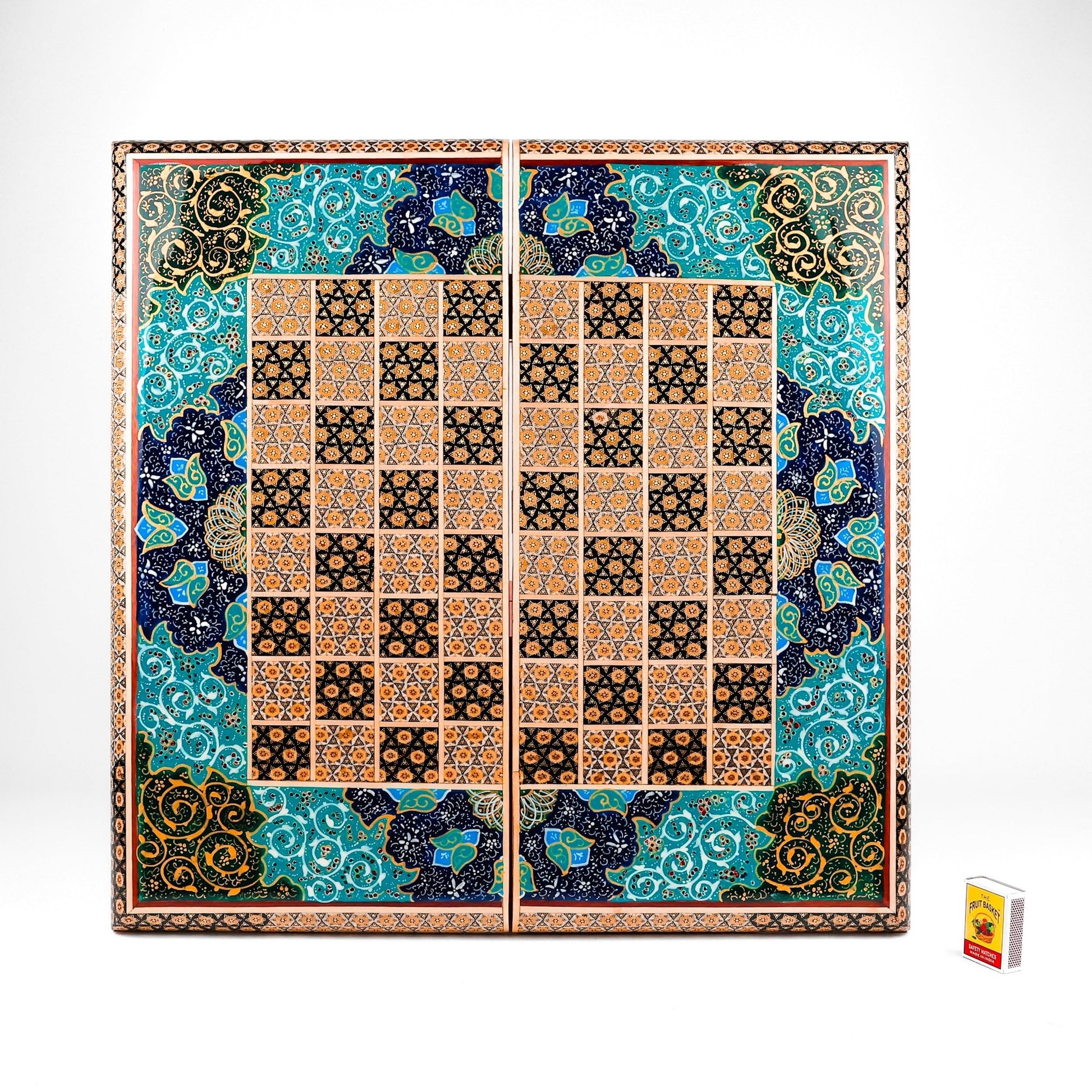 Backgammon & Chess Board – Size 50 – Premium Round Edge – Chogan Design - 01 - Meraas Gallery