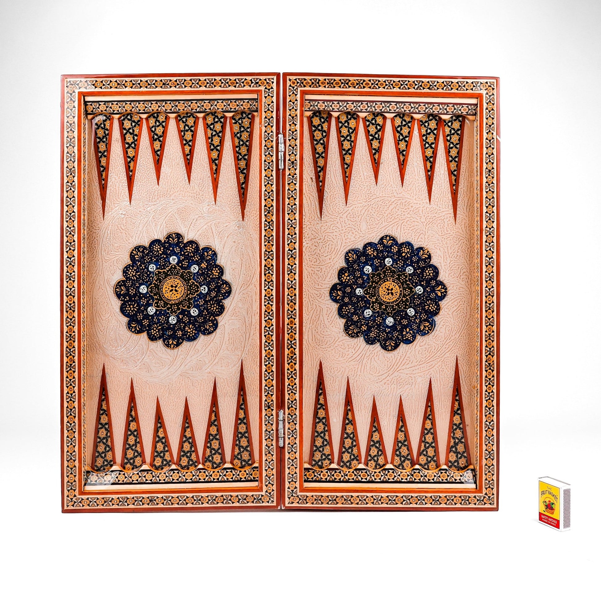 Backgammon & Chess Board – Size 50 – Premium Round Edge – Chogan Design - 02 - Meraas Gallery