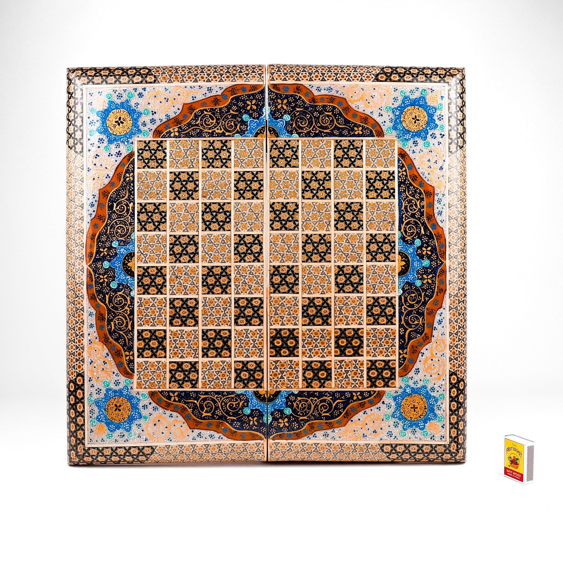 Backgammon & Chess Board – Size 50 – Premium Round Edge – Chogan Design - 02 - Meraas Gallery