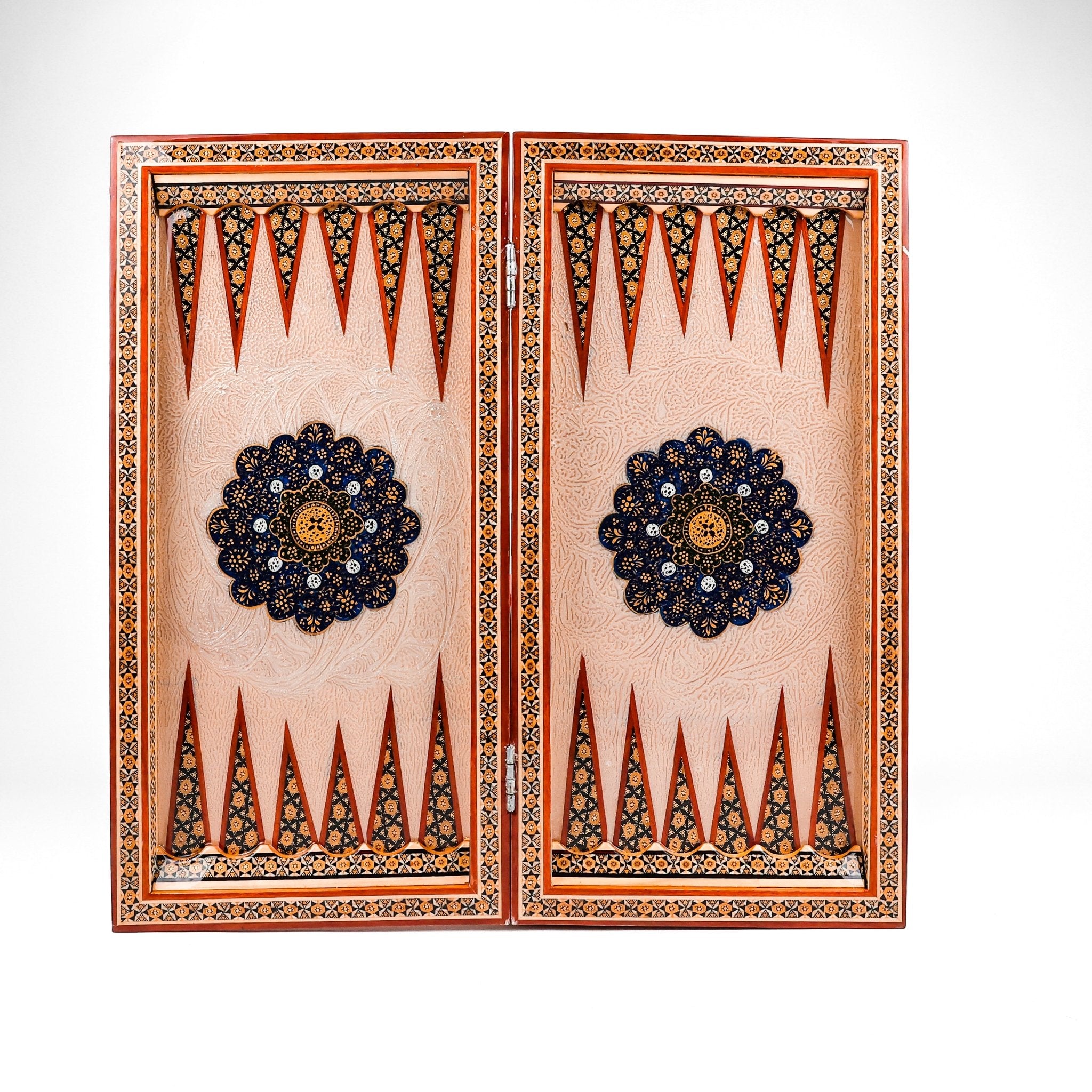 Backgammon & Chess Board – Size 50 – Premium Round Edge – Chogan Design - 02 - Meraas Gallery