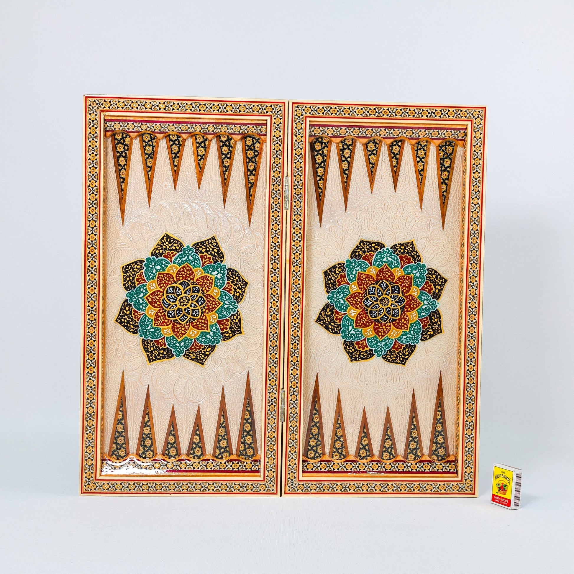 Backgammon & Chess Board – Size 50 – Premium Round Edge – Chogan Design - 03 - Meraas Gallery