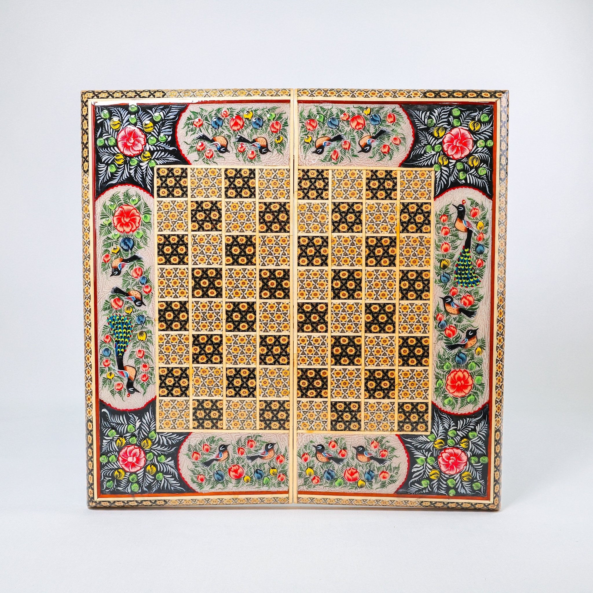 Backgammon & Chess Board – Size 50 – Premium Round Edge – Chogan Design - 04 - Meraas Gallery