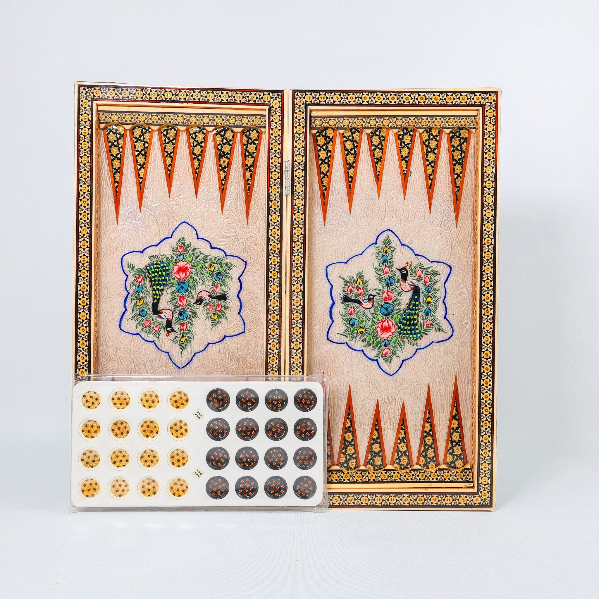 Backgammon & Chess Board – Size 50 – Premium Round Edge – Chogan Design - 04 - Meraas Gallery