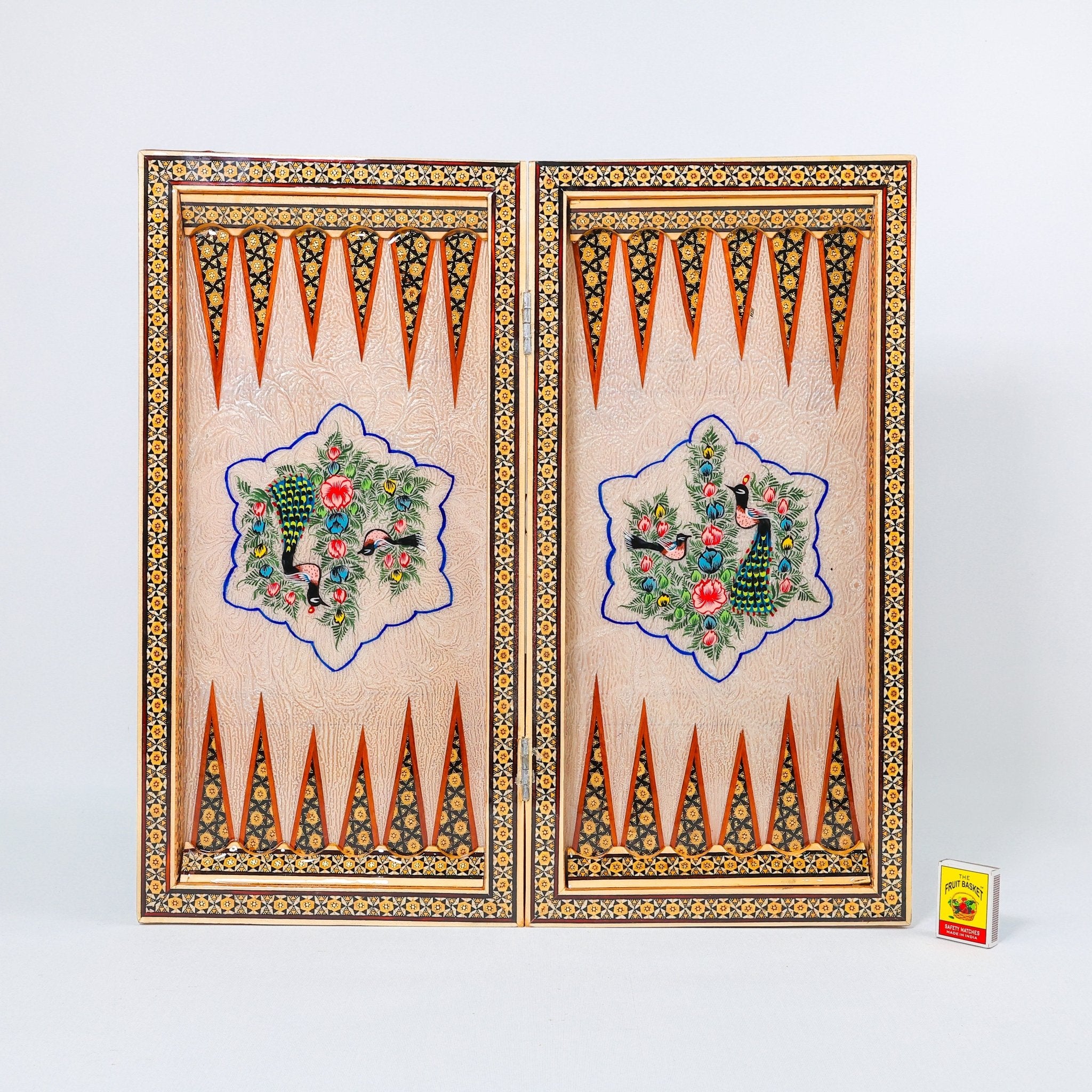 Backgammon & Chess Board – Size 50 – Premium Round Edge – Chogan Design - 04 - Meraas Gallery