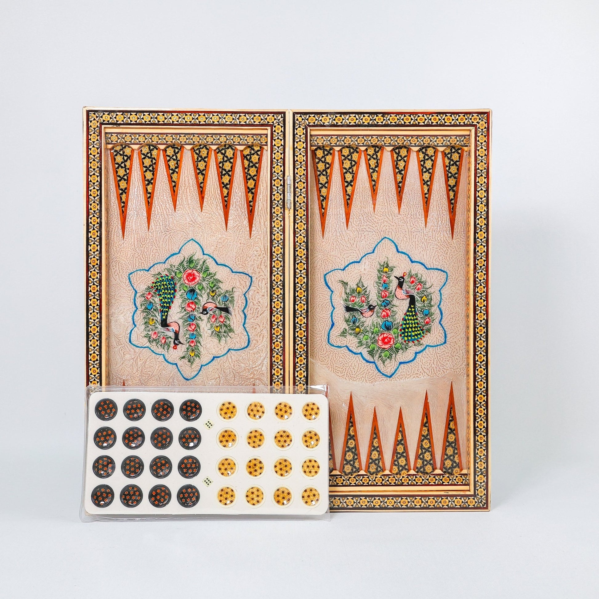 Backgammon & Chess Board – Size 50 – Premium Round Edge – Chogan Design - 05 - Meraas Gallery