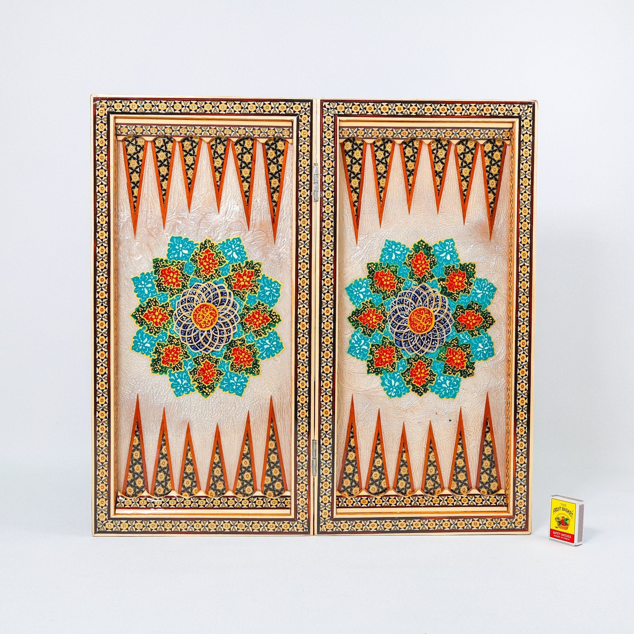 Backgammon & Chess Board – Size 50 – Premium Round Edge – Chogan Design - 06 - Meraas Gallery