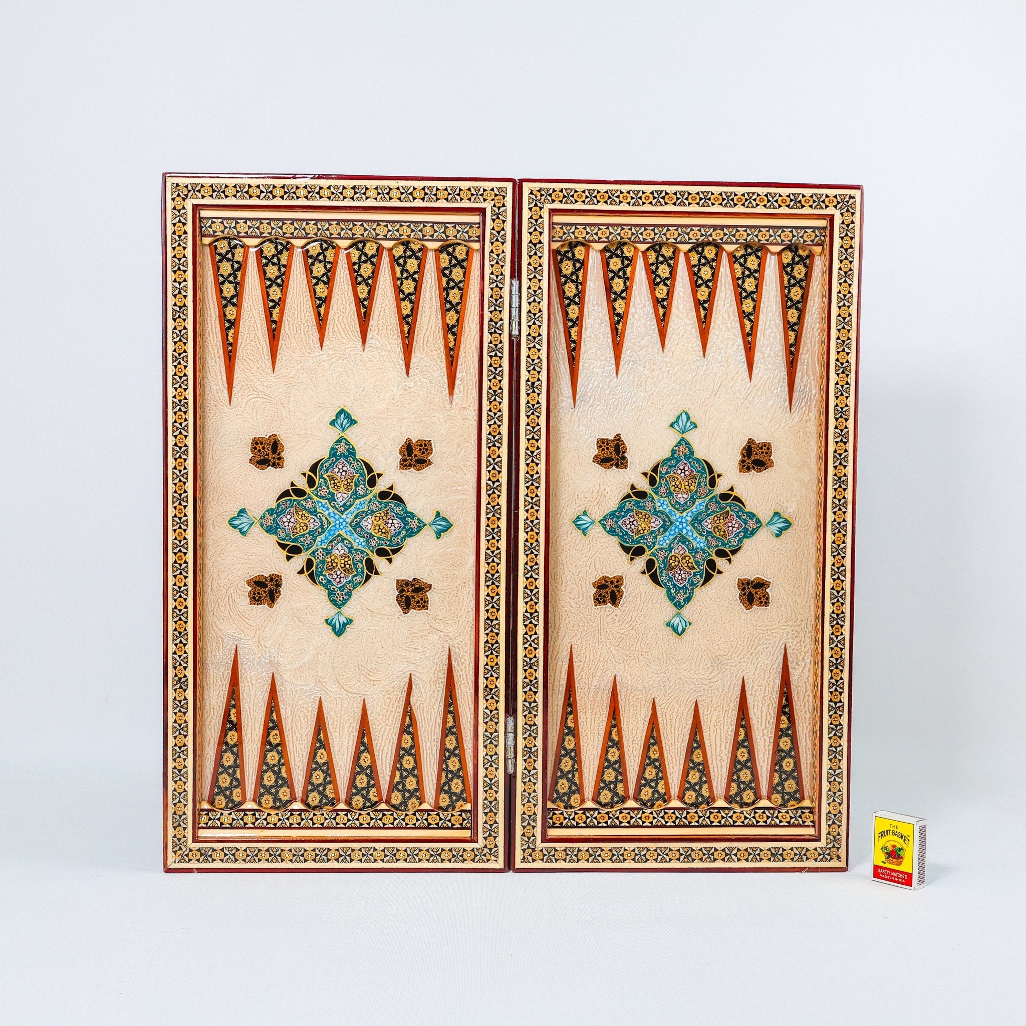 Backgammon & Chess Board – Size 50 – Premium Round Edge – Chogan Design - 09 - Meraas Gallery