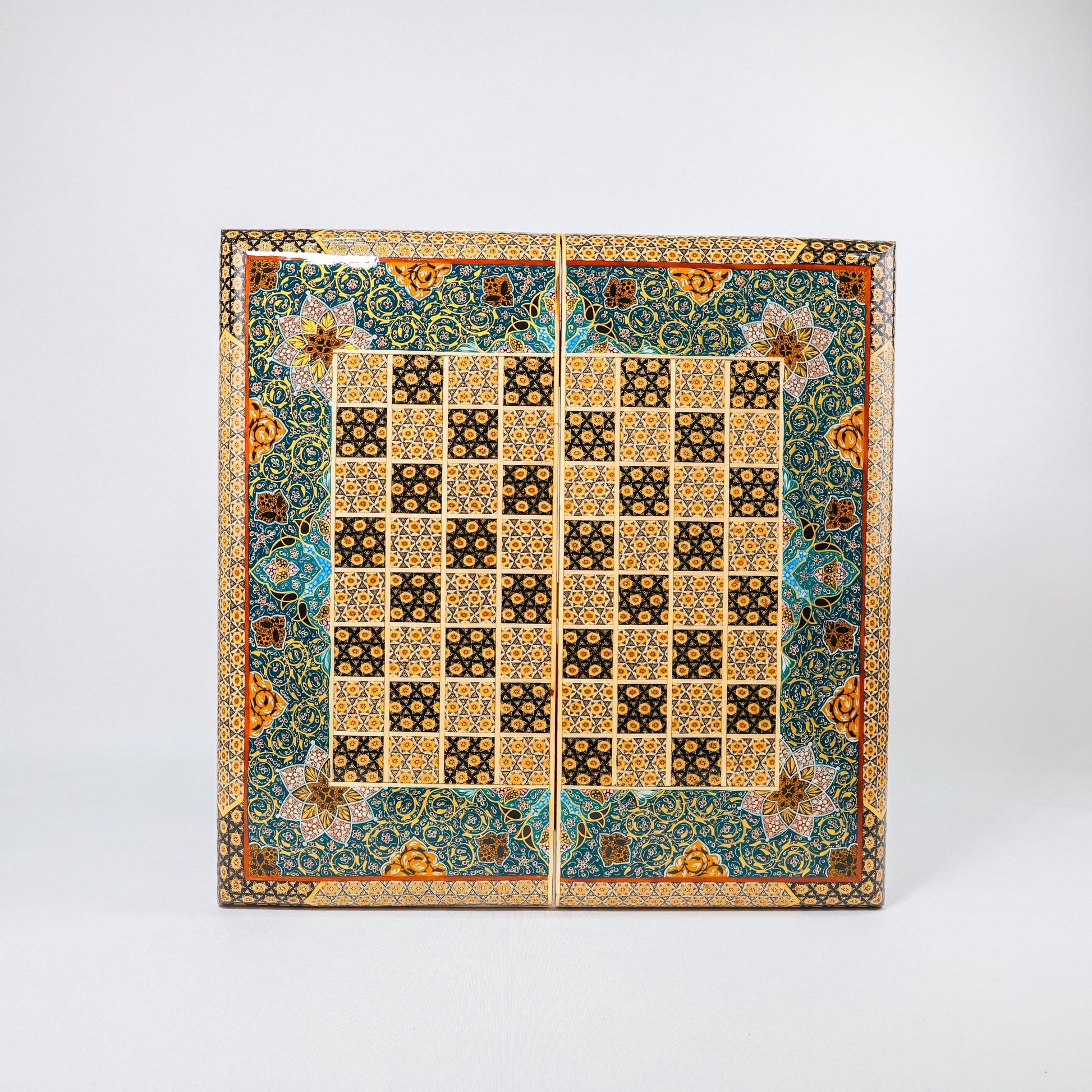 Backgammon & Chess Board – Size 50 – Premium Round Edge – Chogan Design - 09 - Meraas Gallery