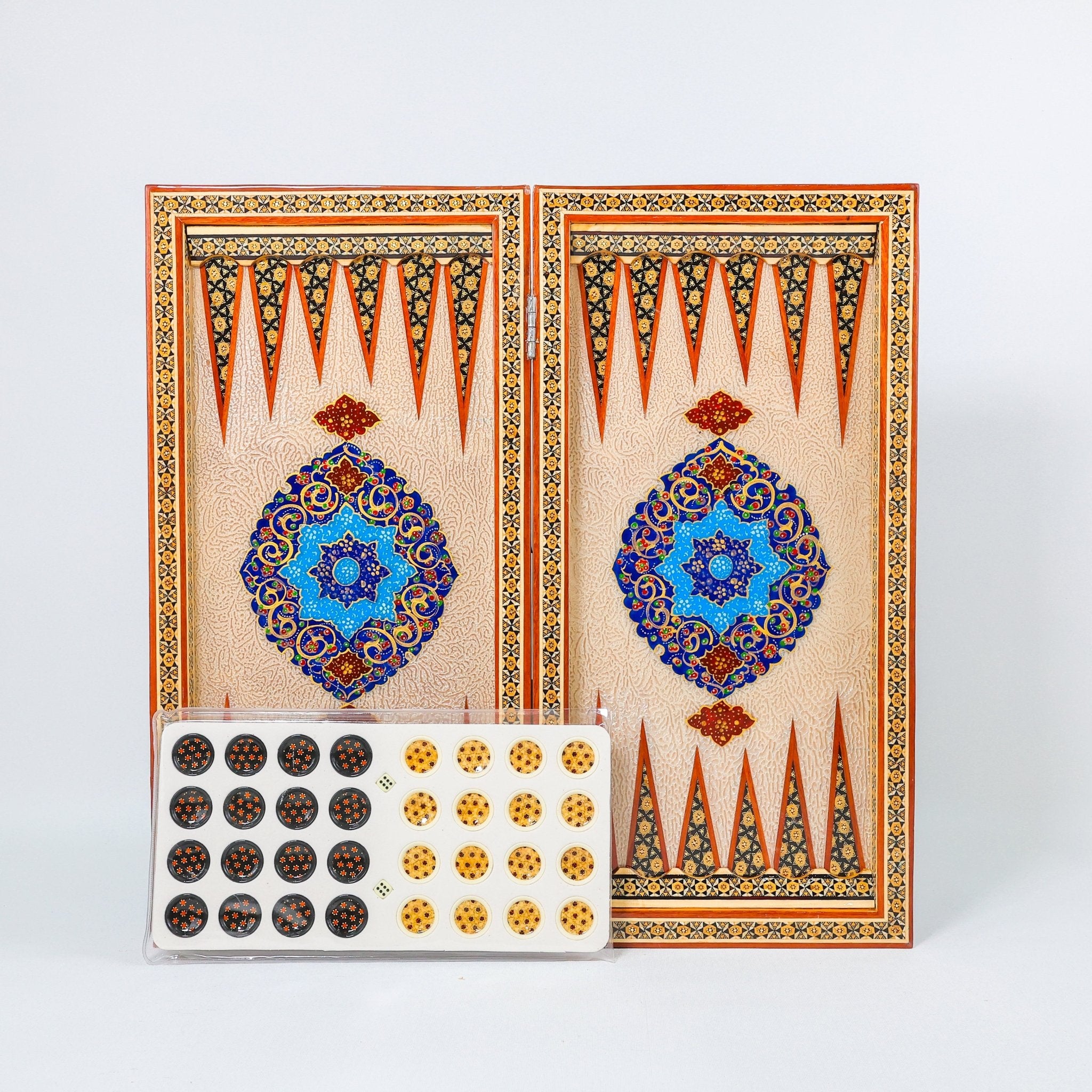 Backgammon & Chess Board – Size 50 – Premium Round Edge – Chogan Design - 10 - Meraas Gallery