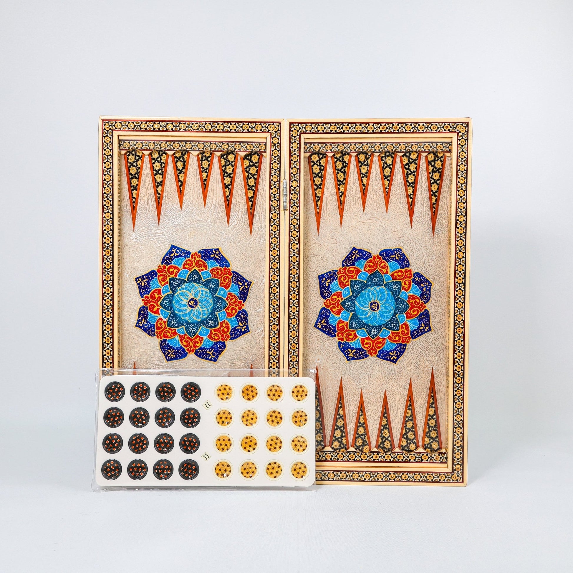 Backgammon & Chess Board – Size 50 – Premium Round Edge – Chogan Design - 11 - Meraas Gallery