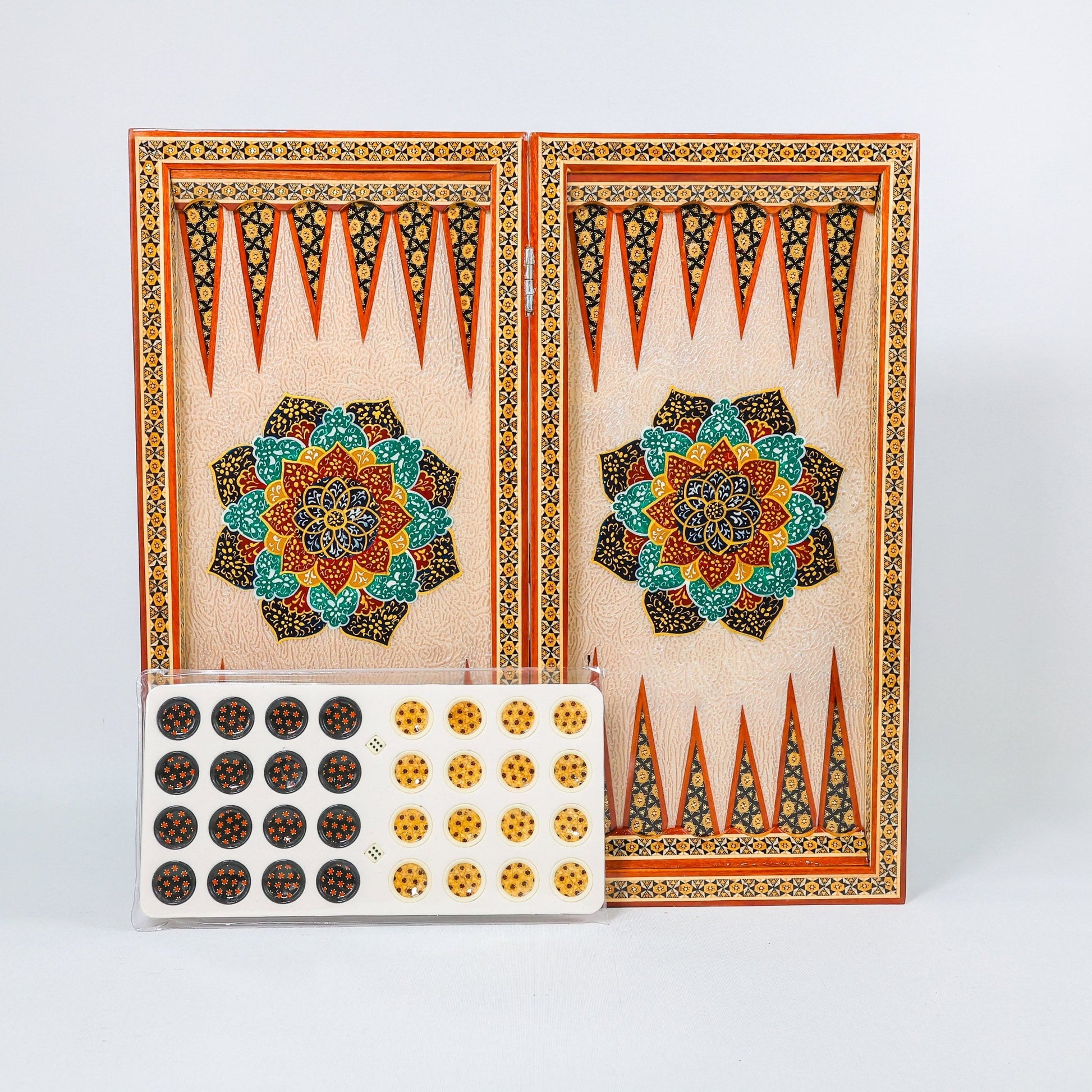 Backgammon & Chess Board – Size 50 – Premium Round Edge – Chogan Design - 12 - Meraas Gallery