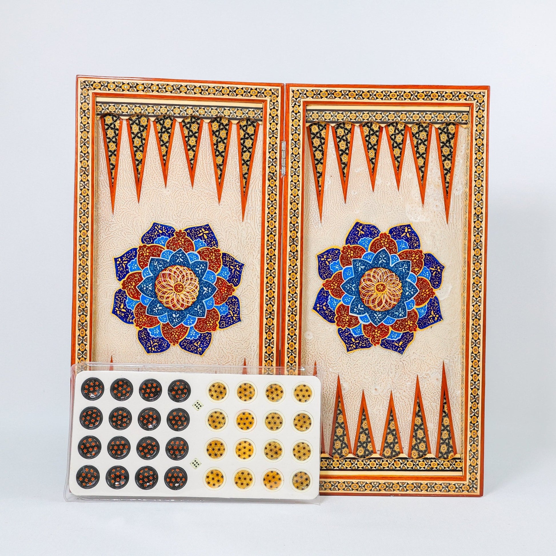 Backgammon & Chess Board – Size 50 – Premium Round Edge – Chogan Design - 13 - Meraas Gallery