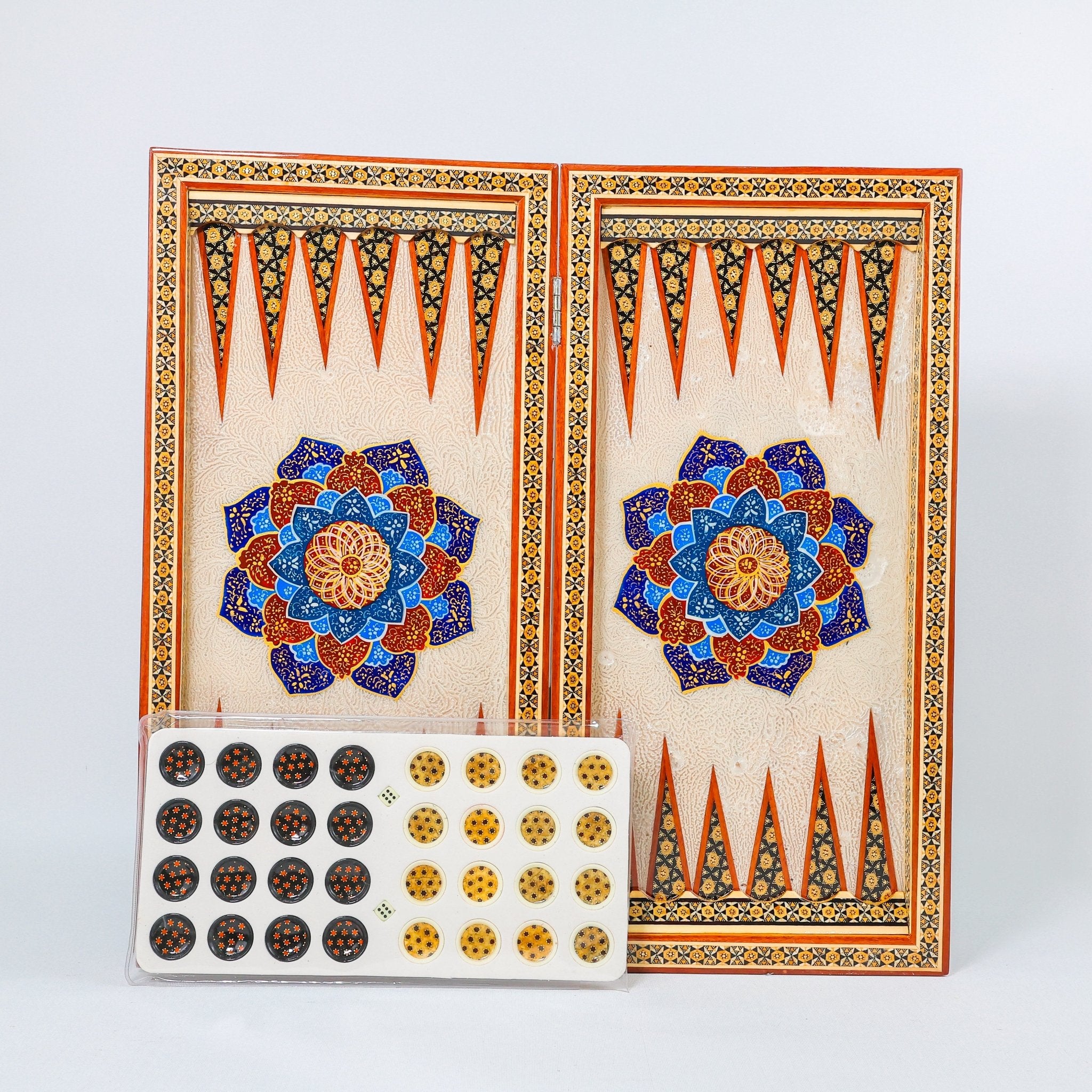 Backgammon & Chess Board – Size 50 – Premium Round Edge – Chogan Design - 13 - Meraas Gallery