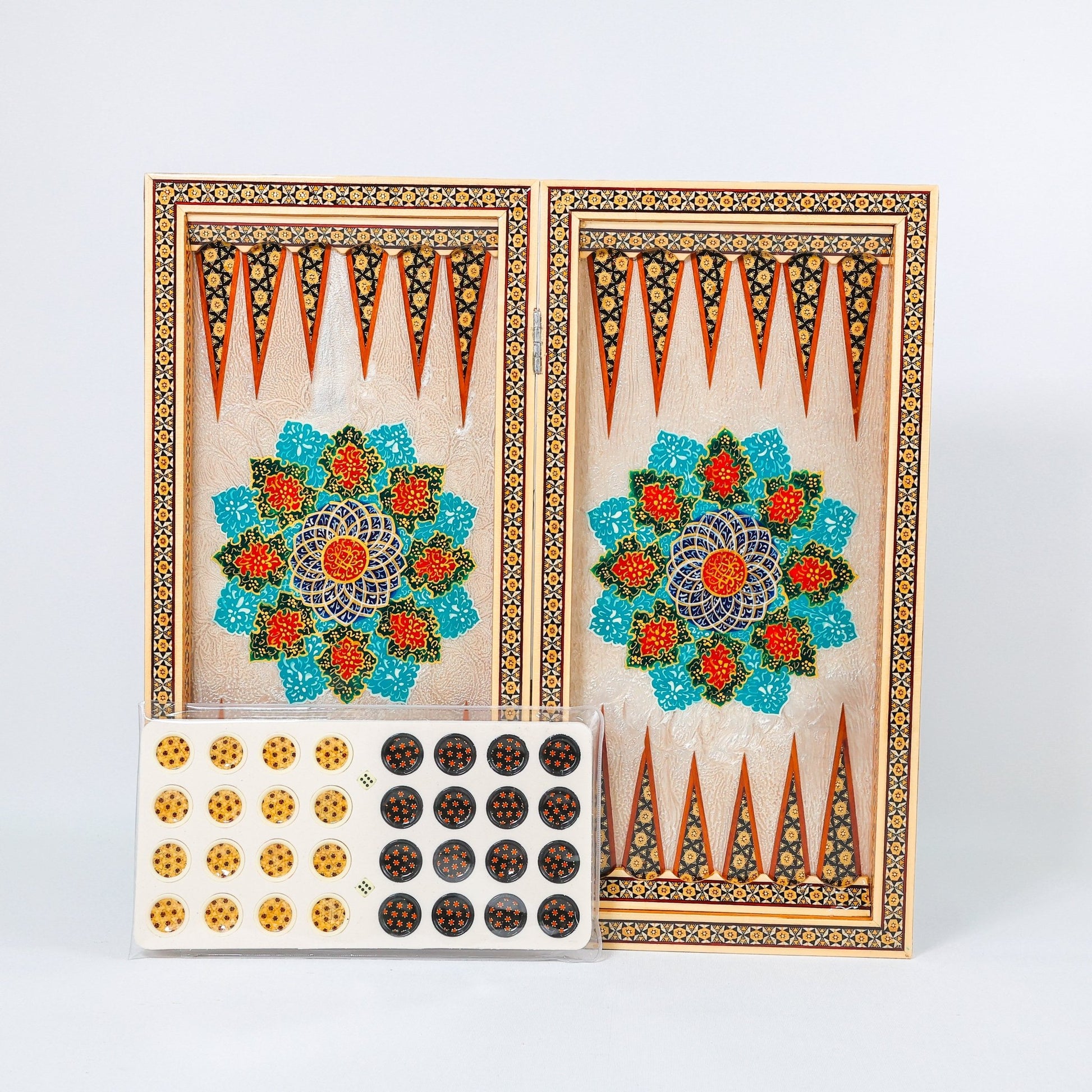 Backgammon & Chess Board – Size 50 – Premium Round Edge – Chogan Design - 14 - Meraas Gallery