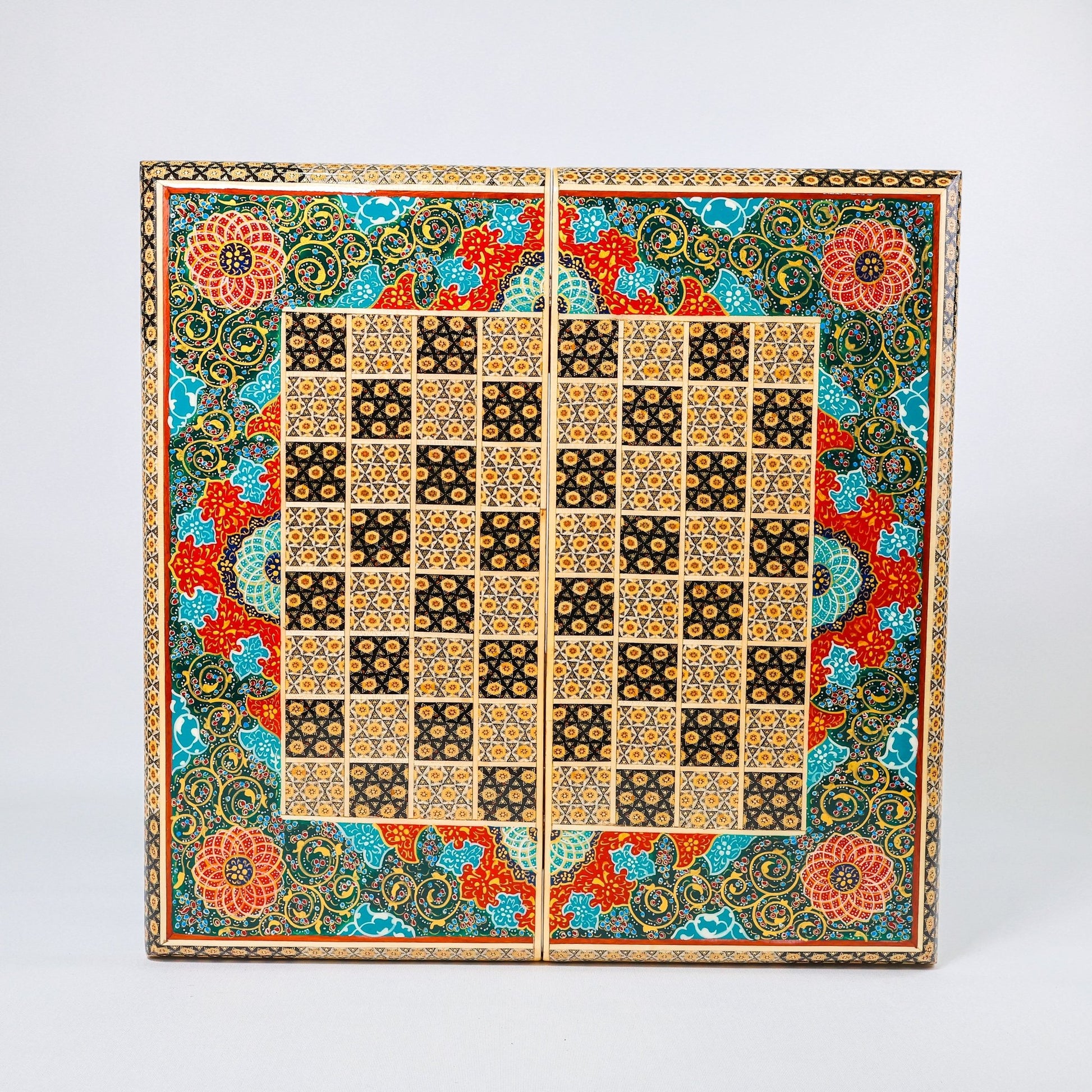 Backgammon & Chess Board – Size 50 – Premium Round Edge – Chogan Design - 14 - Meraas Gallery