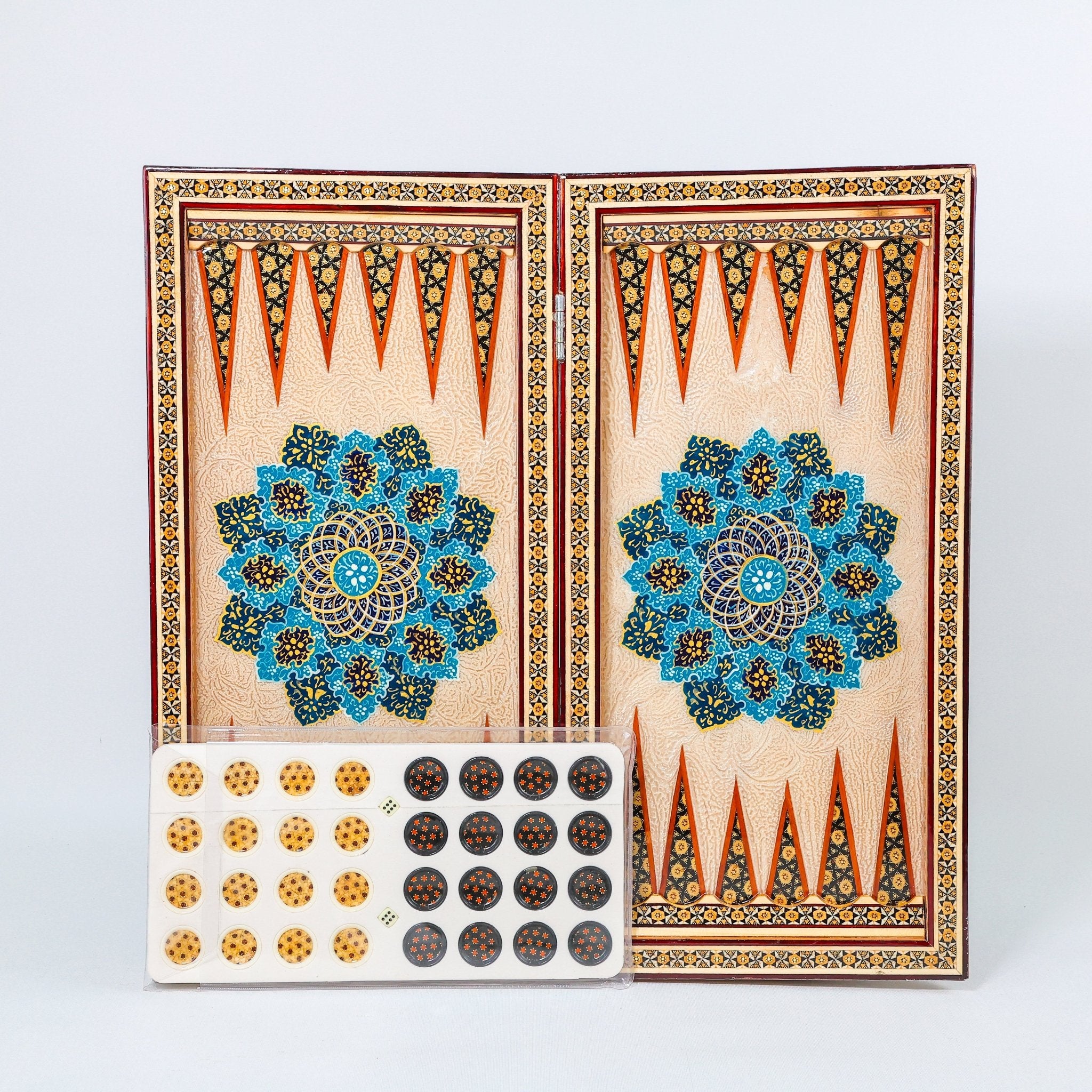 Backgammon & Chess Board – Size 50 – Premium Round Edge – Chogan Design - 15 - Meraas Gallery