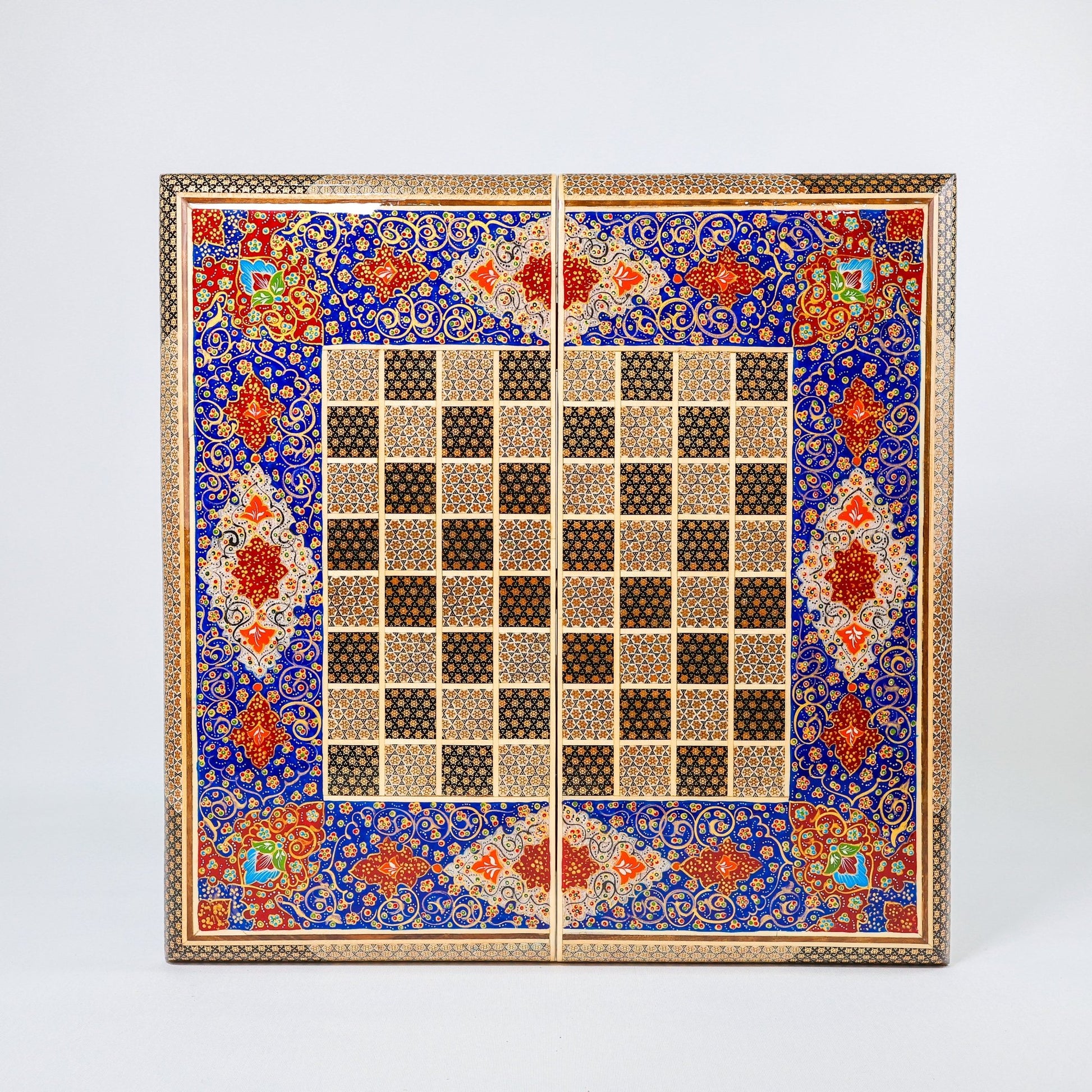 Backgammon & Chess Board – Size 50 – Premium Round Edge – Chogan Design - 16 - Meraas Gallery