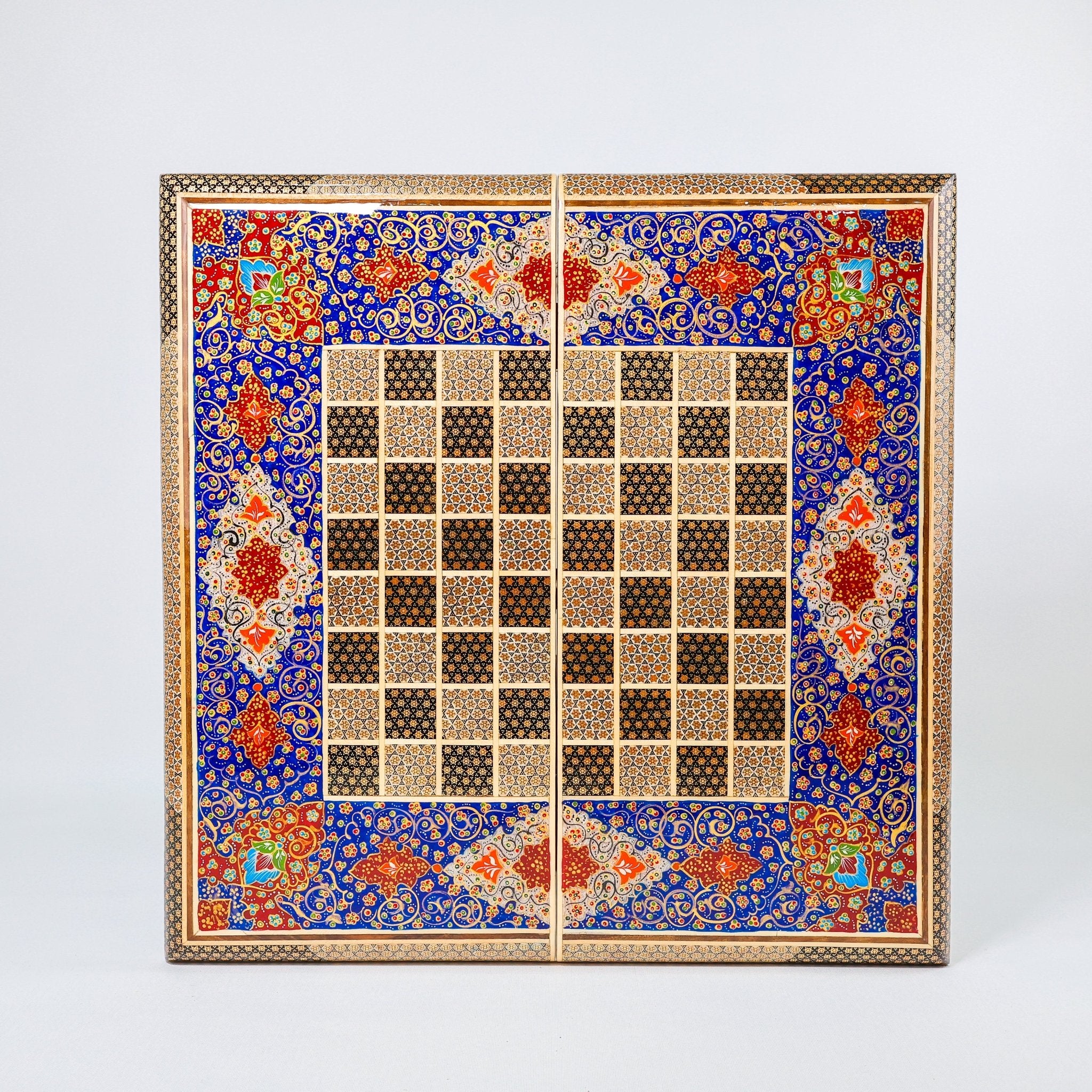 Backgammon & Chess Board – Size 50 – Premium Round Edge – Chogan Design - 16 - Meraas Gallery