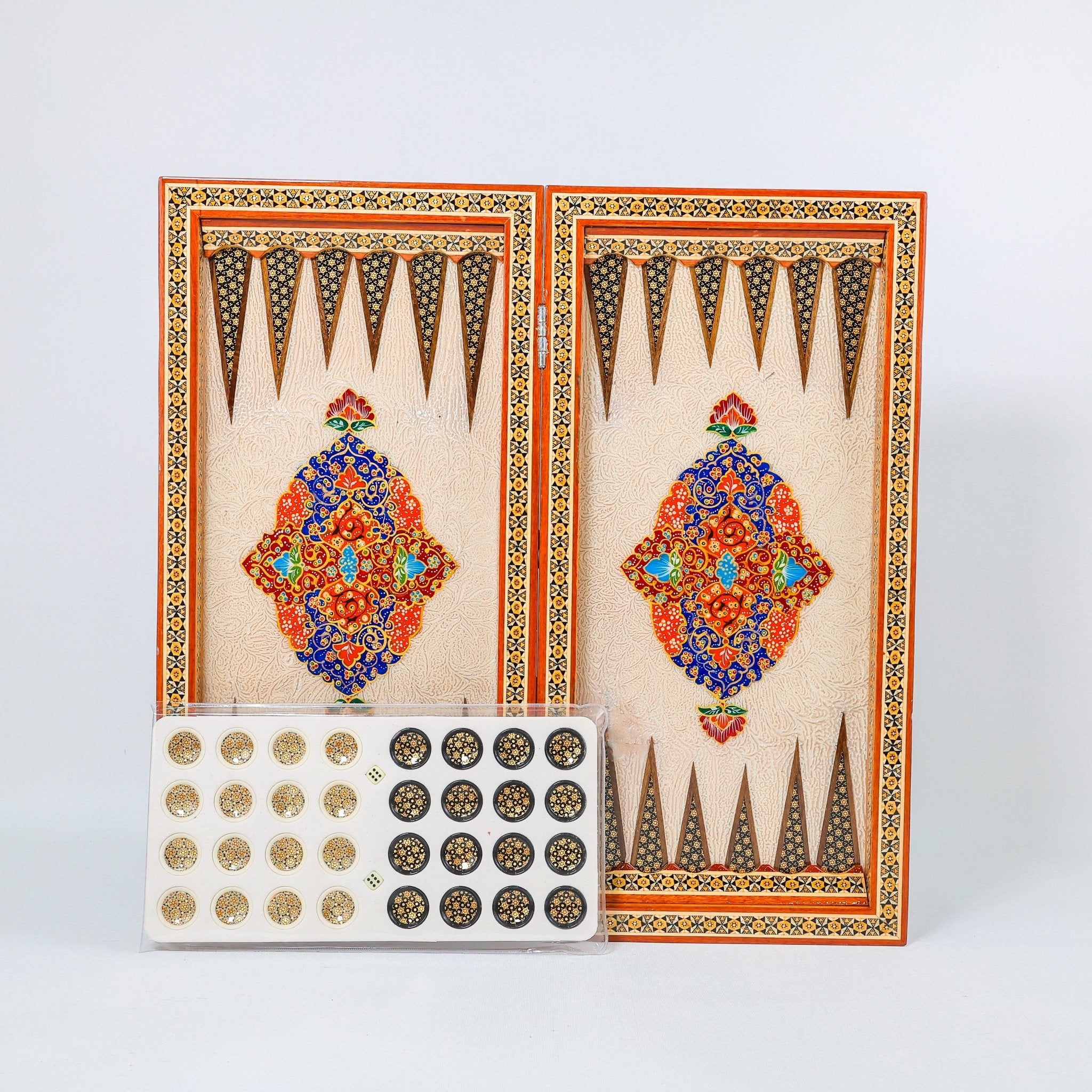 Backgammon & Chess Board – Size 50 – Premium Round Edge – Chogan Design - 16 - Meraas Gallery