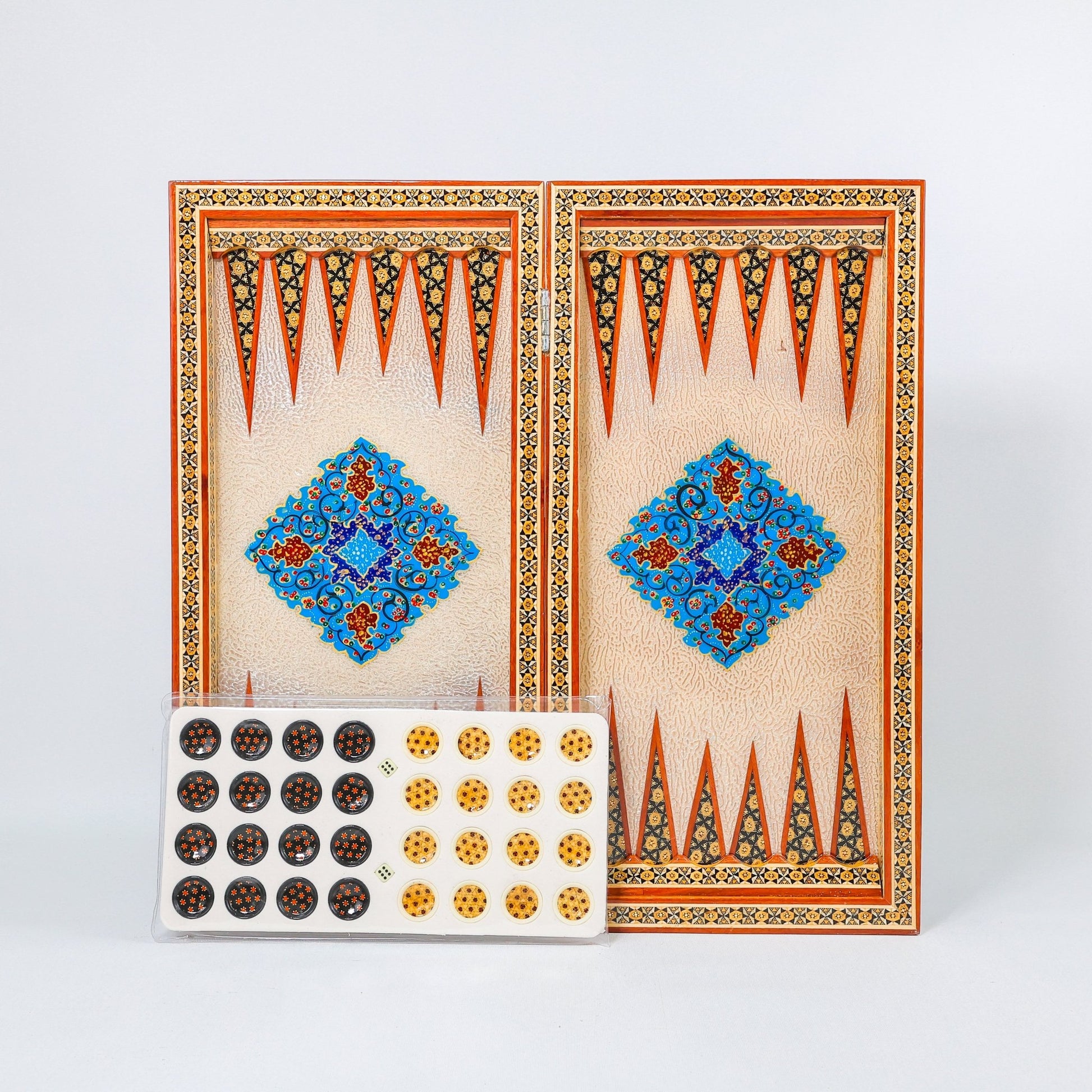 Backgammon & Chess Board – Size 50 – Premium Round Edge – Chogan Design - 17 - Meraas Gallery