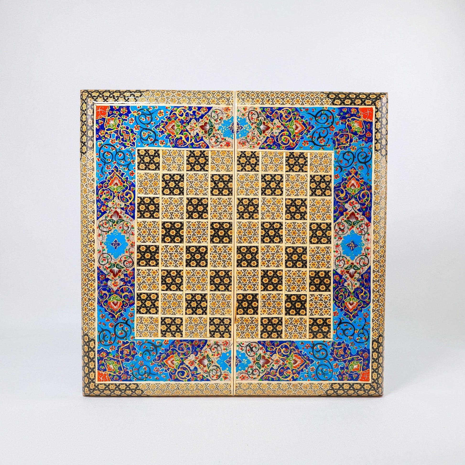 Backgammon & Chess Board – Size 50 – Premium Round Edge – Chogan Design - 17 - Meraas Gallery