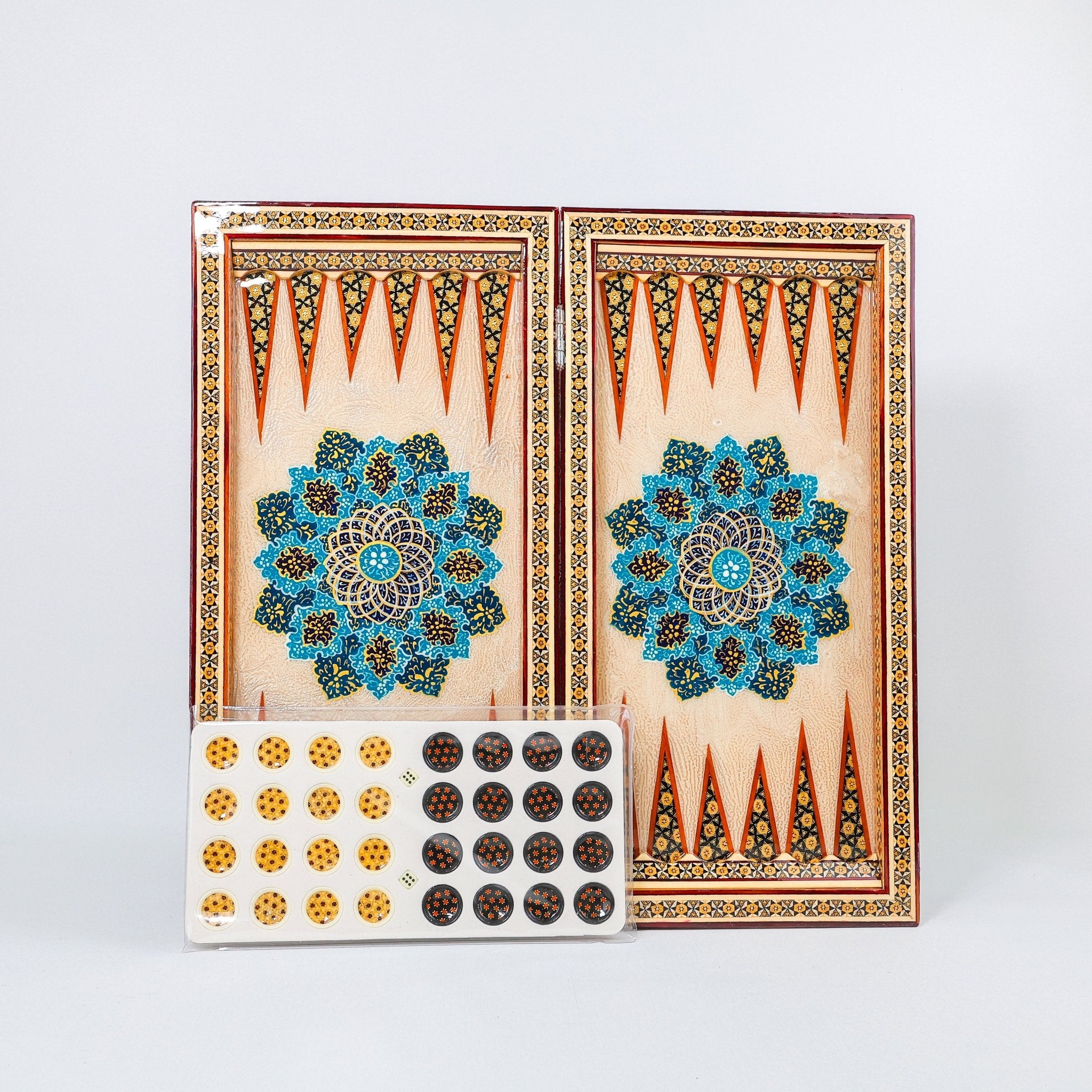 Backgammon & Chess Board – Size 50 – Premium Round Edge – Chogan Design - 20 - Meraas Gallery