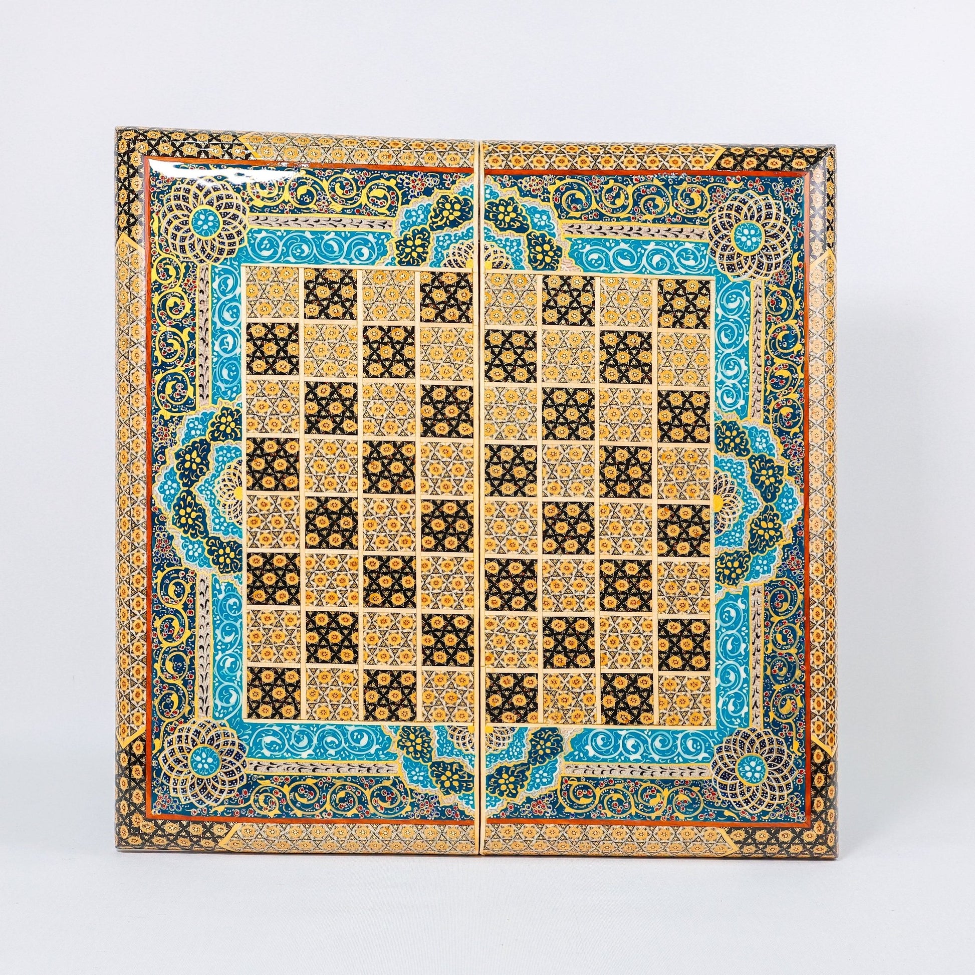 Backgammon & Chess Board – Size 50 – Premium Round Edge – Chogan Design - 20 - Meraas Gallery