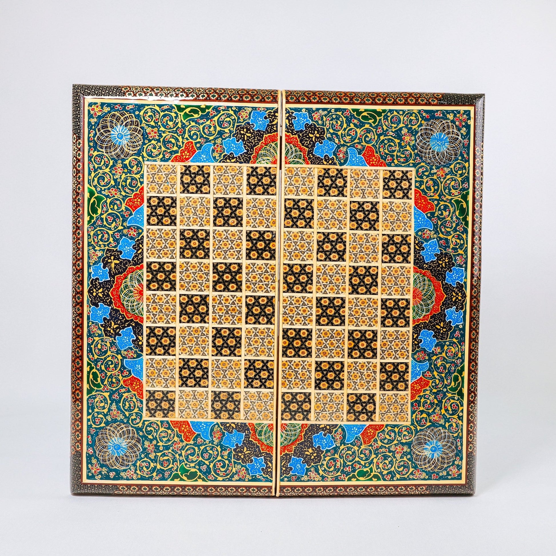 Backgammon & Chess Board – Size 50 – Premium Round Edge – Chogan Design - 21 - Meraas Gallery