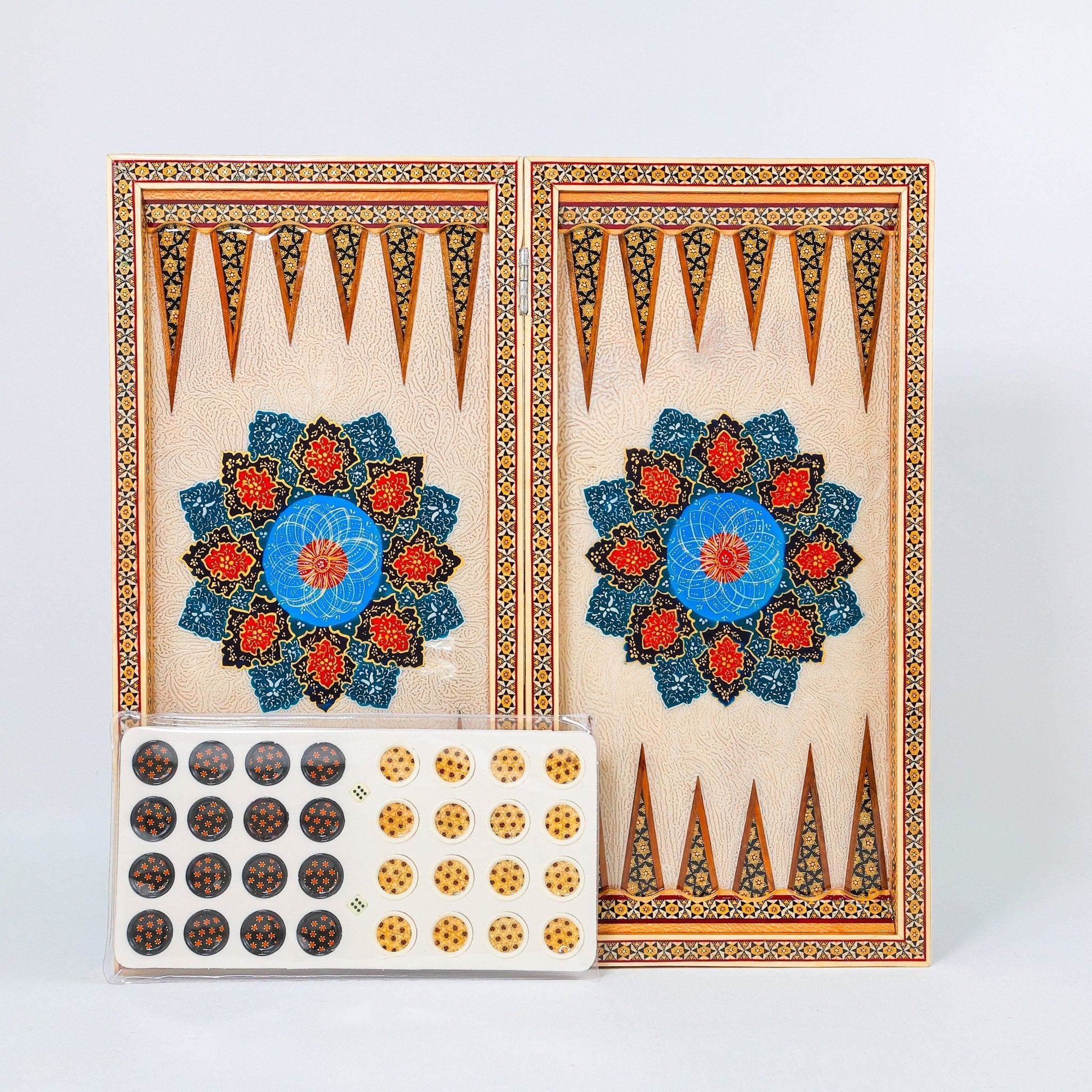 Backgammon & Chess Board – Size 50 – Premium Round Edge – Chogan Design - 21 - Meraas Gallery