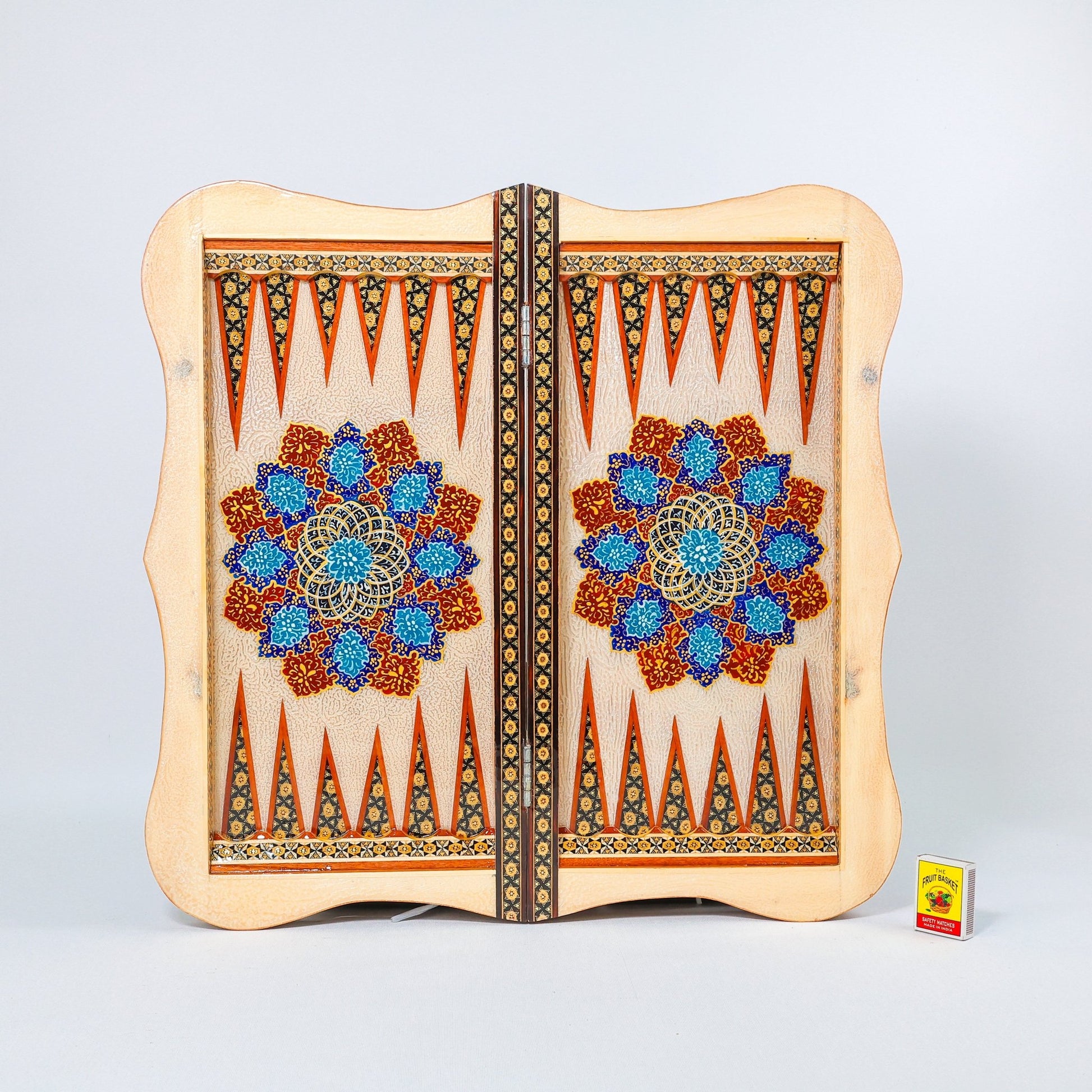 Backgammon & Chess Board – Size 50 – Full Khatam – Bone Inlay - 02 - Meraas Gallery