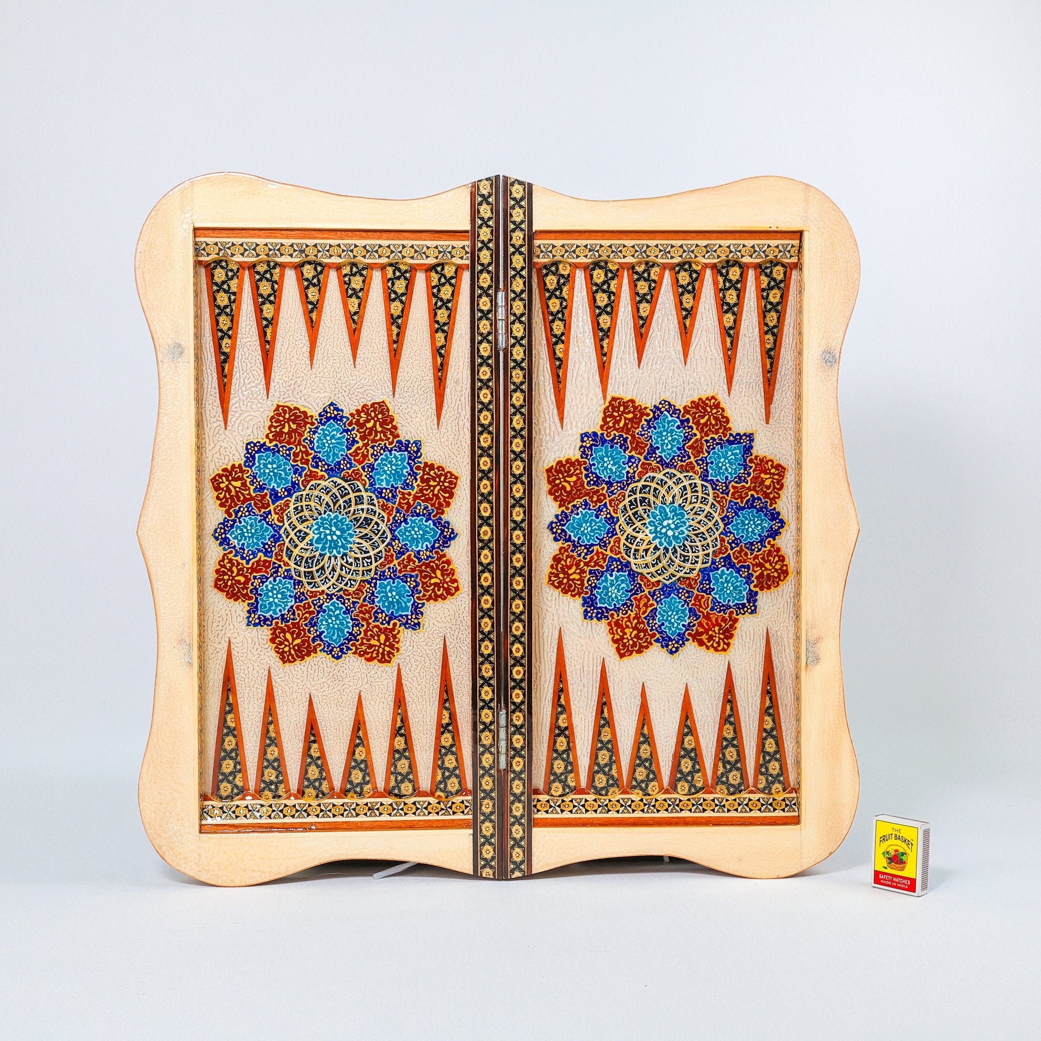 Backgammon & Chess Board – Size 50 – Full Khatam – Bone Inlay - 02 - Meraas Gallery