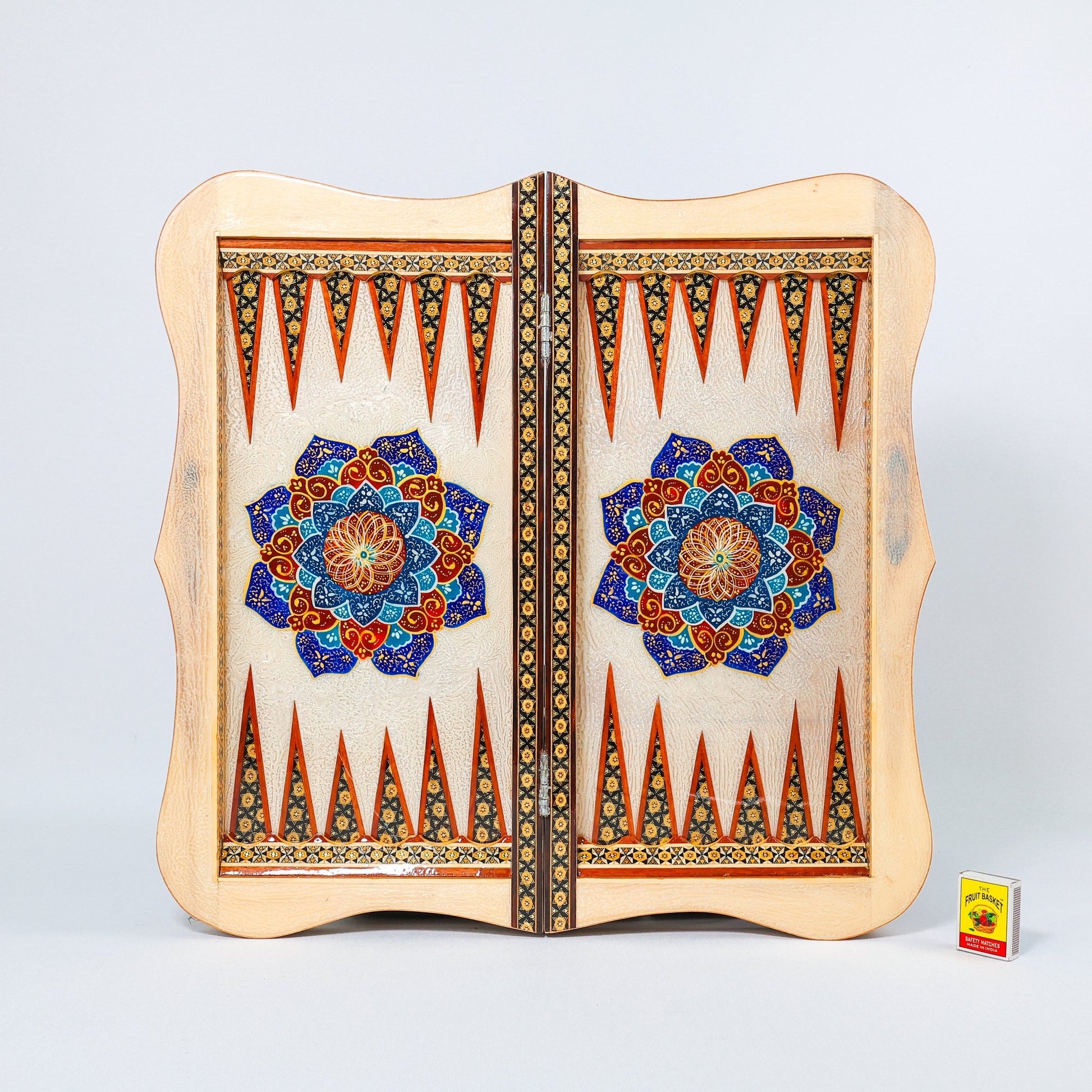 Backgammon & Chess Board – Size 50 – Full Khatam – Bone Inlay - 08 - Meraas Gallery