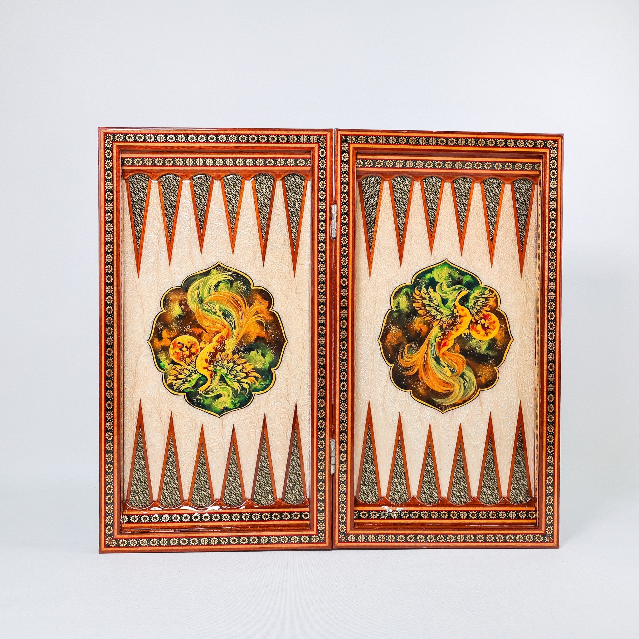 Backgammon & Chess Board – Size 50 – Full Khatam – Bone Inlay - 10 - Meraas Gallery