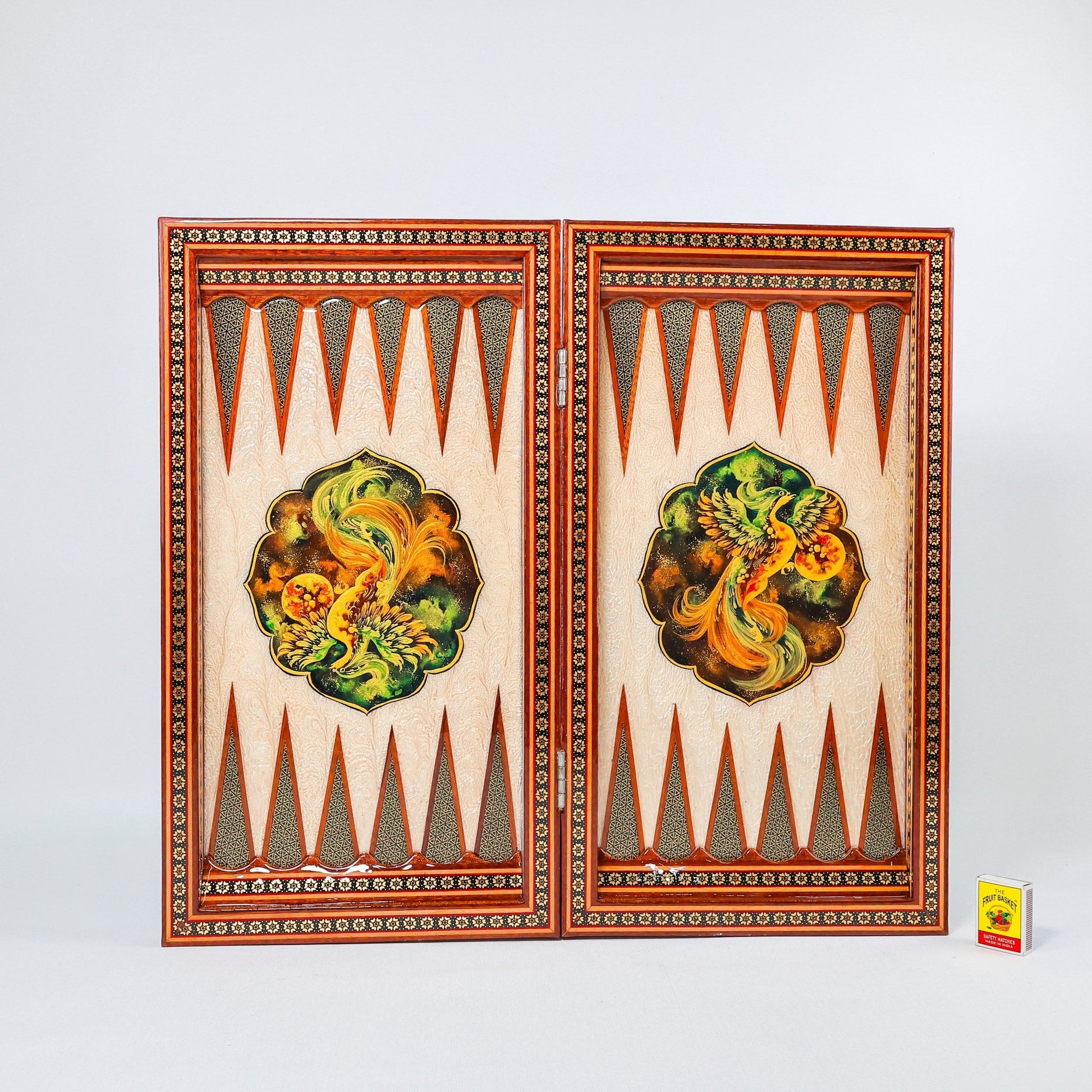 Backgammon & Chess Board – Size 50 – Full Khatam – Bone Inlay - 10 - Meraas Gallery