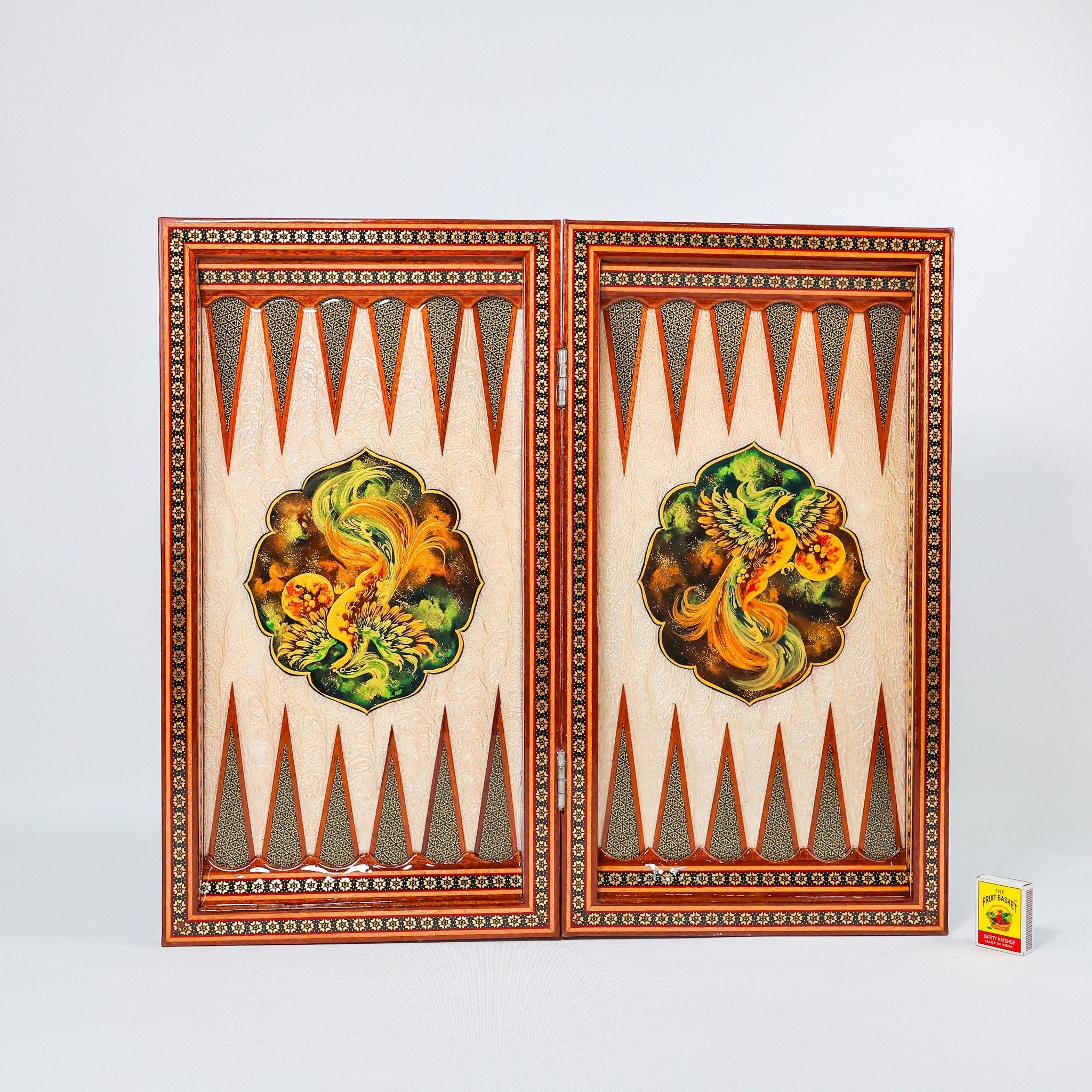 Backgammon & Chess Board – Size 50 – Full Khatam – Bone Inlay - 10 - Meraas Gallery
