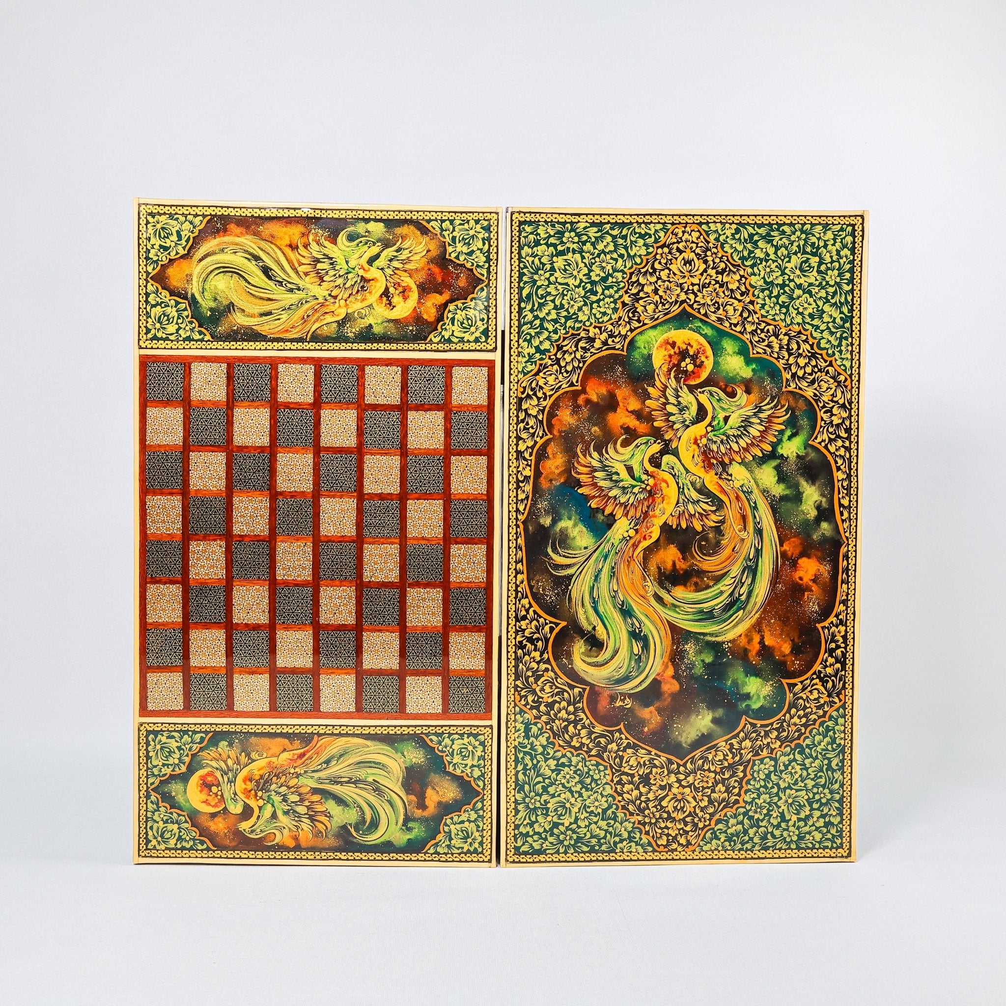 Backgammon & Chess Board – Size 50 – Full Khatam – Bone Inlay - 10 - Meraas Gallery