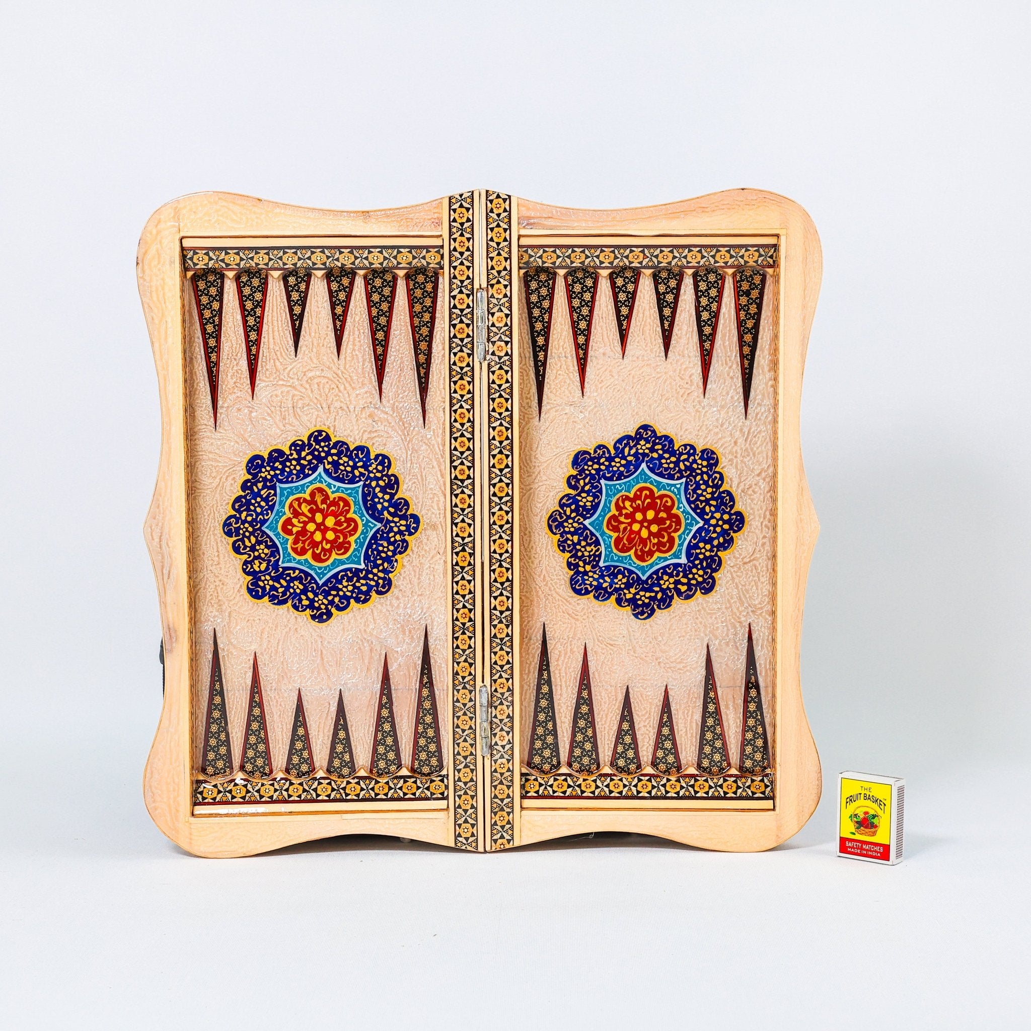 Backgammon & Chess Board – Size 40 – Full Khatam – Bone Inlay - 02 - Meraas Gallery
