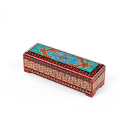 Pen Case with Hinge – Size 20×6 – Regular Tazhib Painting - 01 - Meraas Gallery