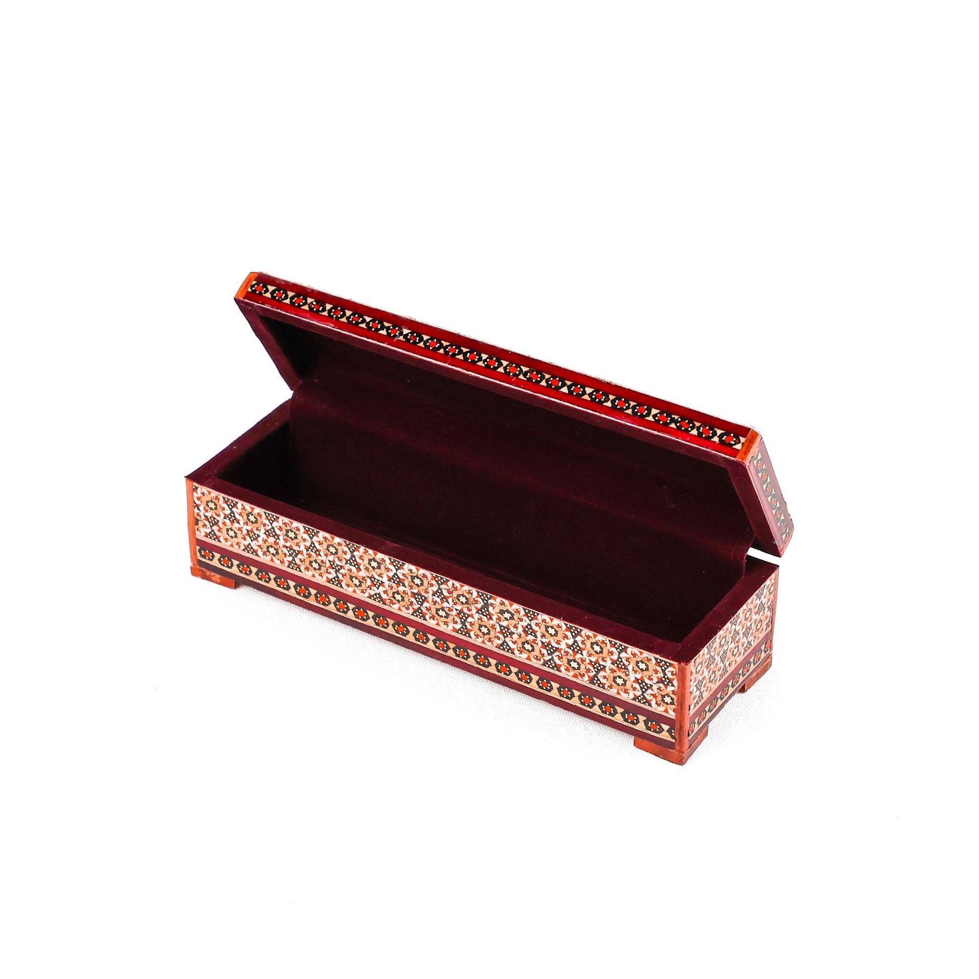 Pen Case with Hinge – Size 20×6 – Regular Tazhib Painting - 01 - Meraas Gallery