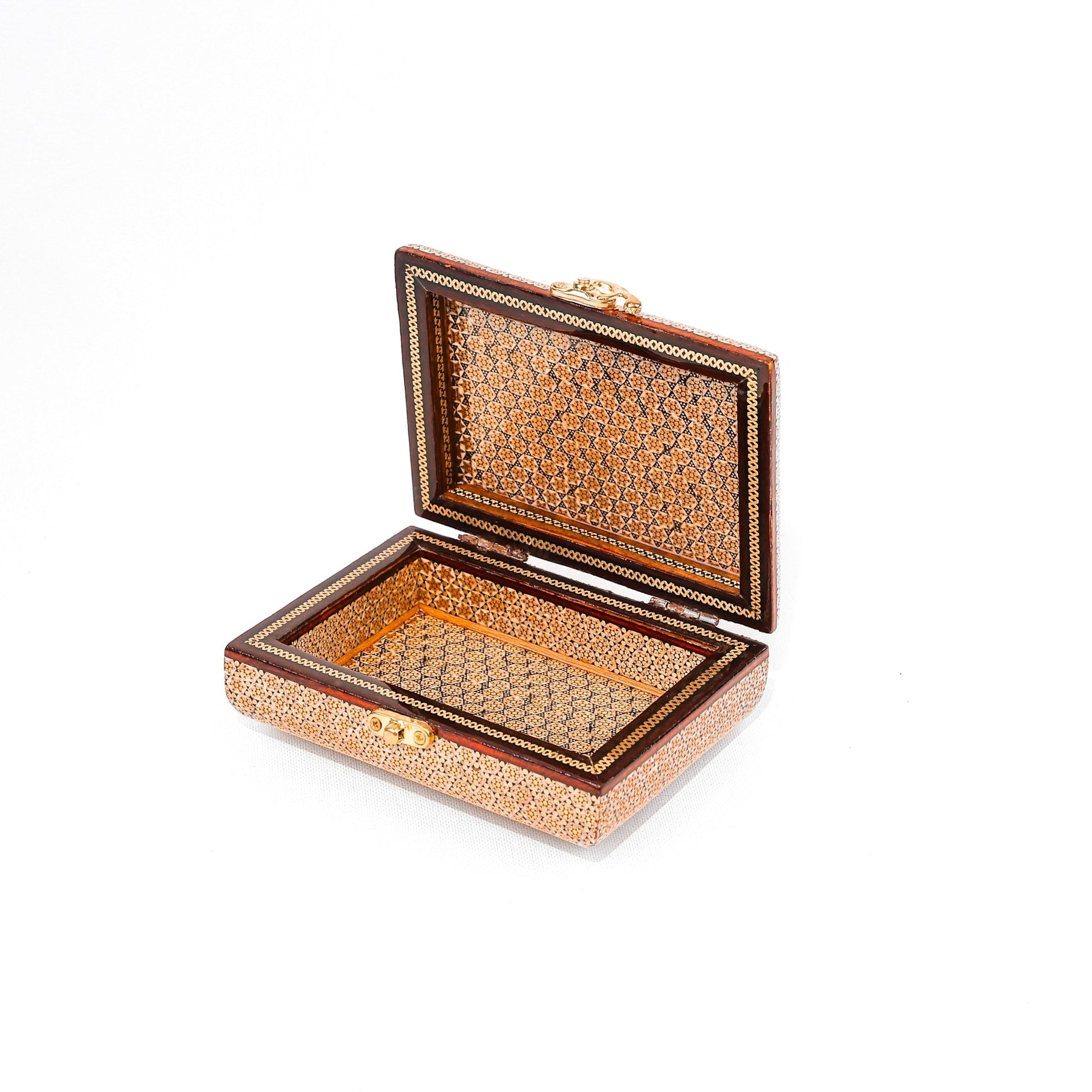 Jewelry Box – Full Khatam – Round Top and Bottom – Bone Design - Meraas Gallery