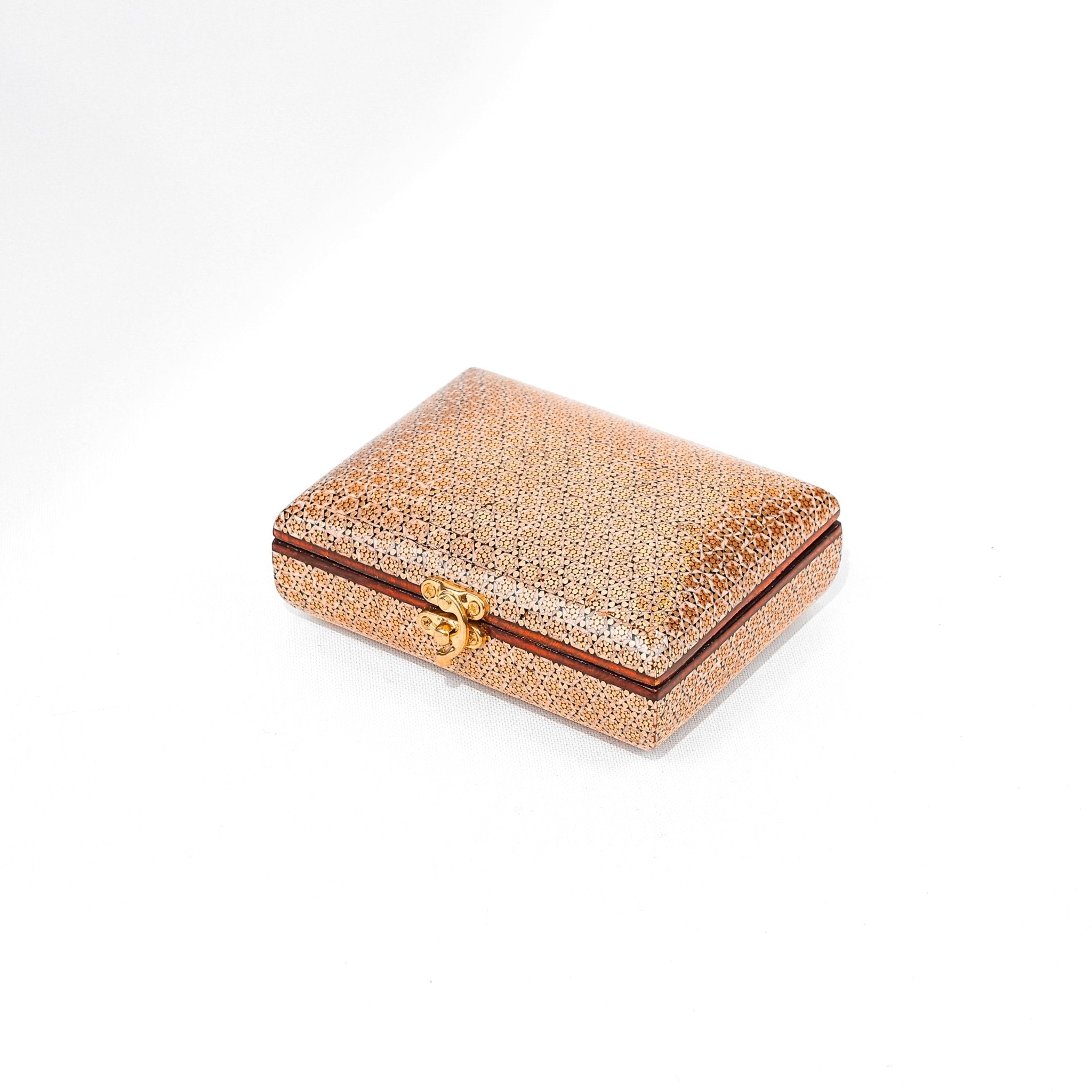 Jewelry Box – Full Khatam – Round Top and Bottom – Bone Design - Meraas Gallery