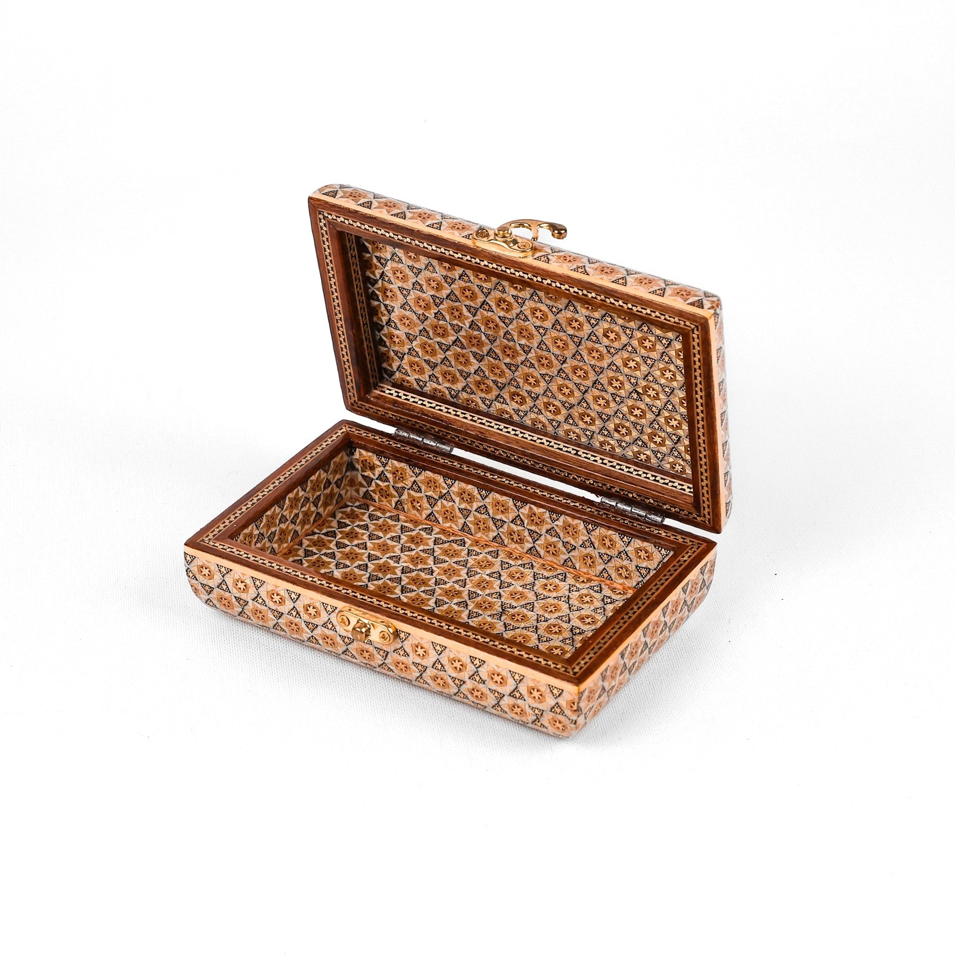 Jewelry Box – Full Bone Khatam – Tazhib Miniature Painting - Meraas Gallery