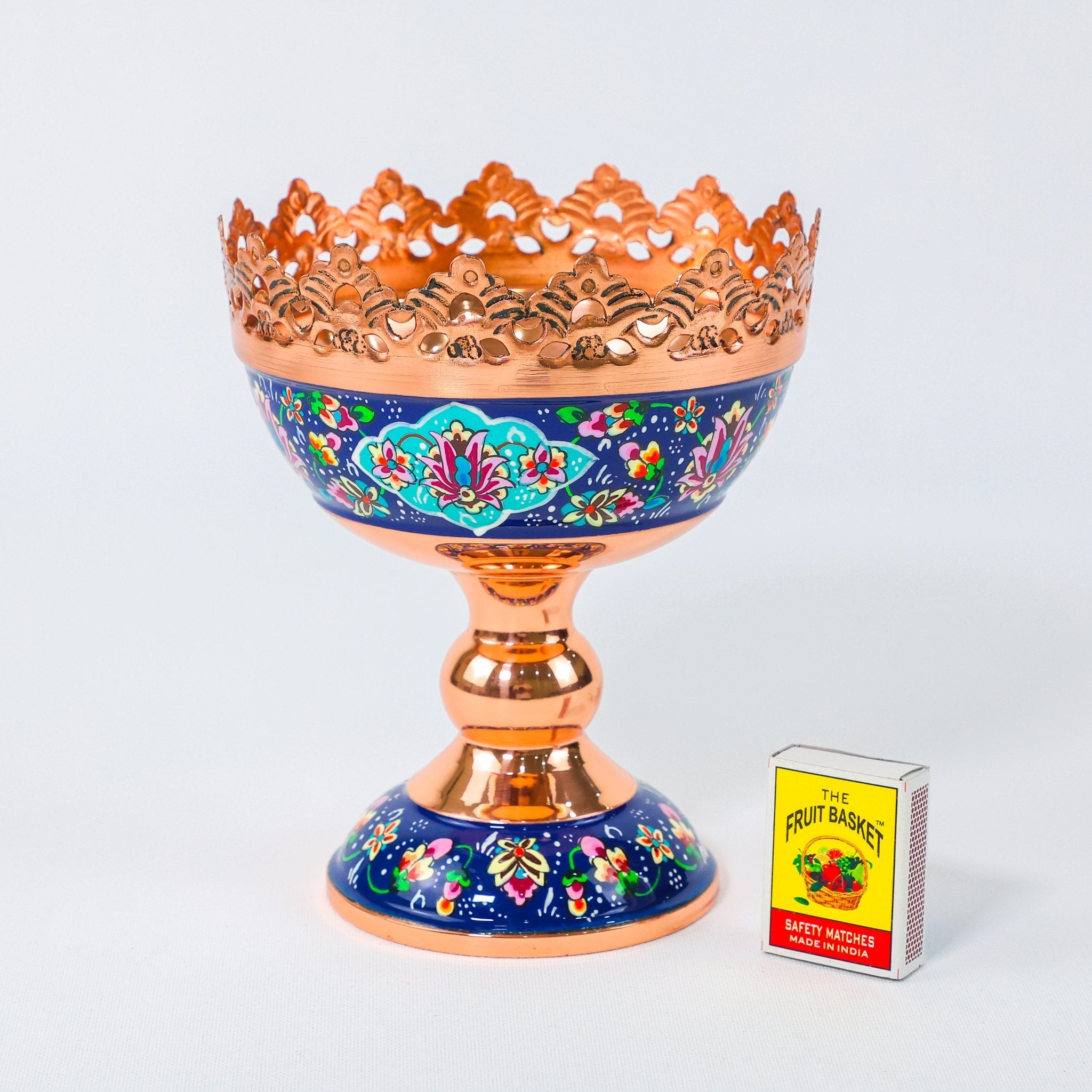 Nut Bowl – Pardazi Design – Hand - Painted Copper – Size 16 cm - Meraas Gallery