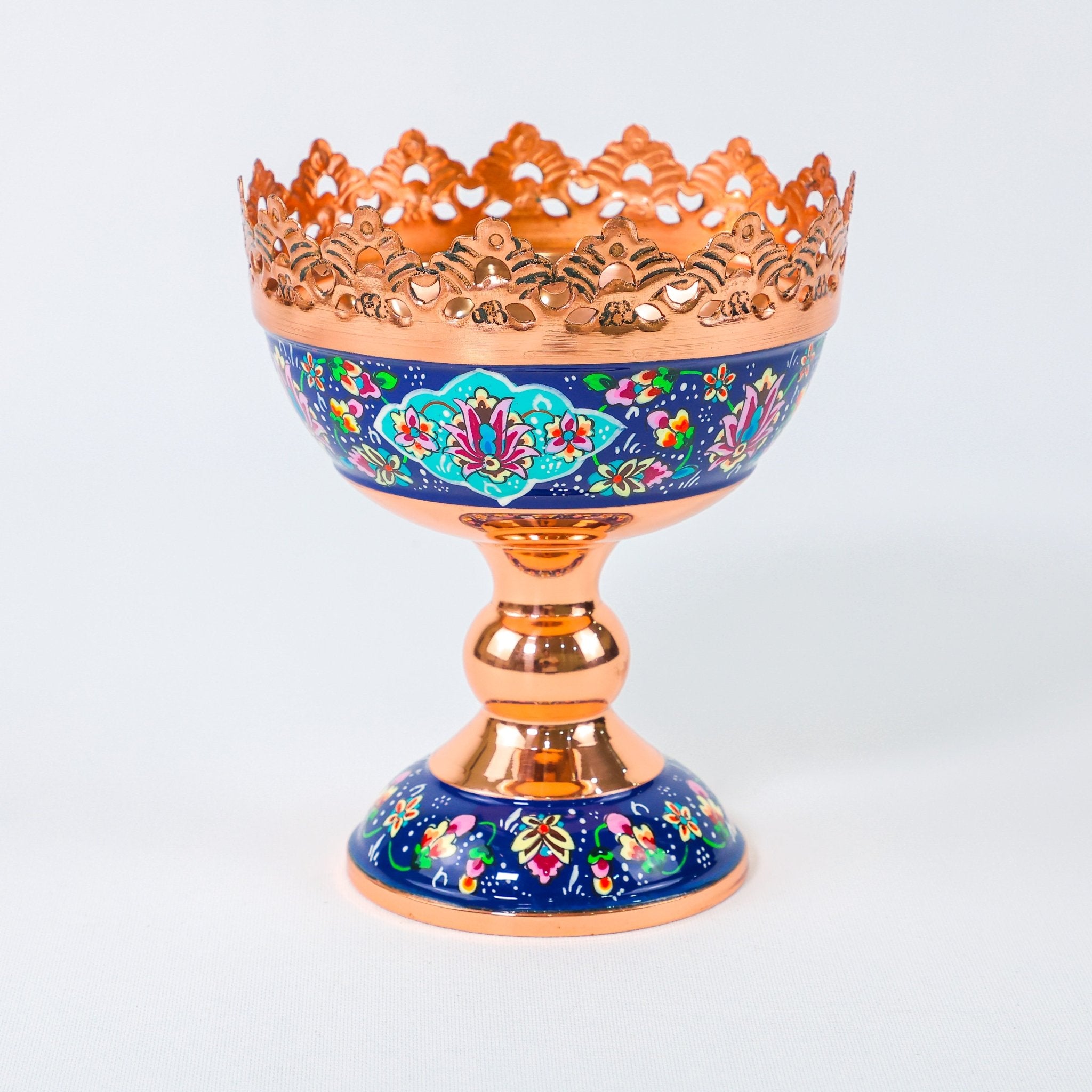 Nut Bowl – Pardazi Design – Hand - Painted Copper – Size 16 cm - Meraas Gallery