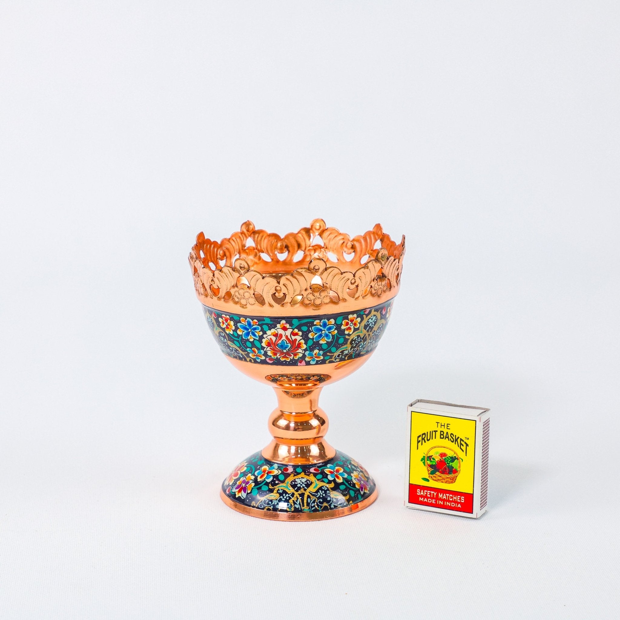 Nut Bowl – Copper & Pardazi Design – Hand - Painted – Size 11 cm - Meraas Gallery