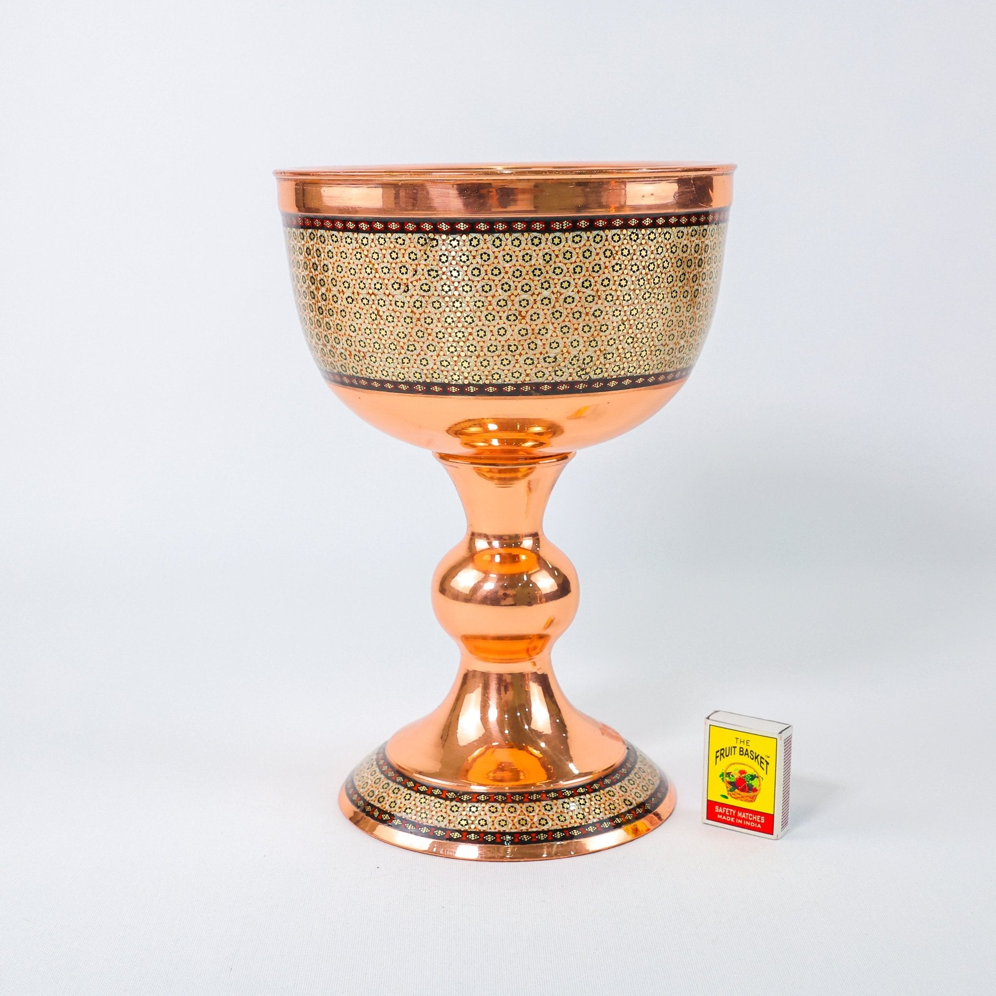 Sangab Bowl – Height 27 cm – Copper & Khatam - Meraas Gallery