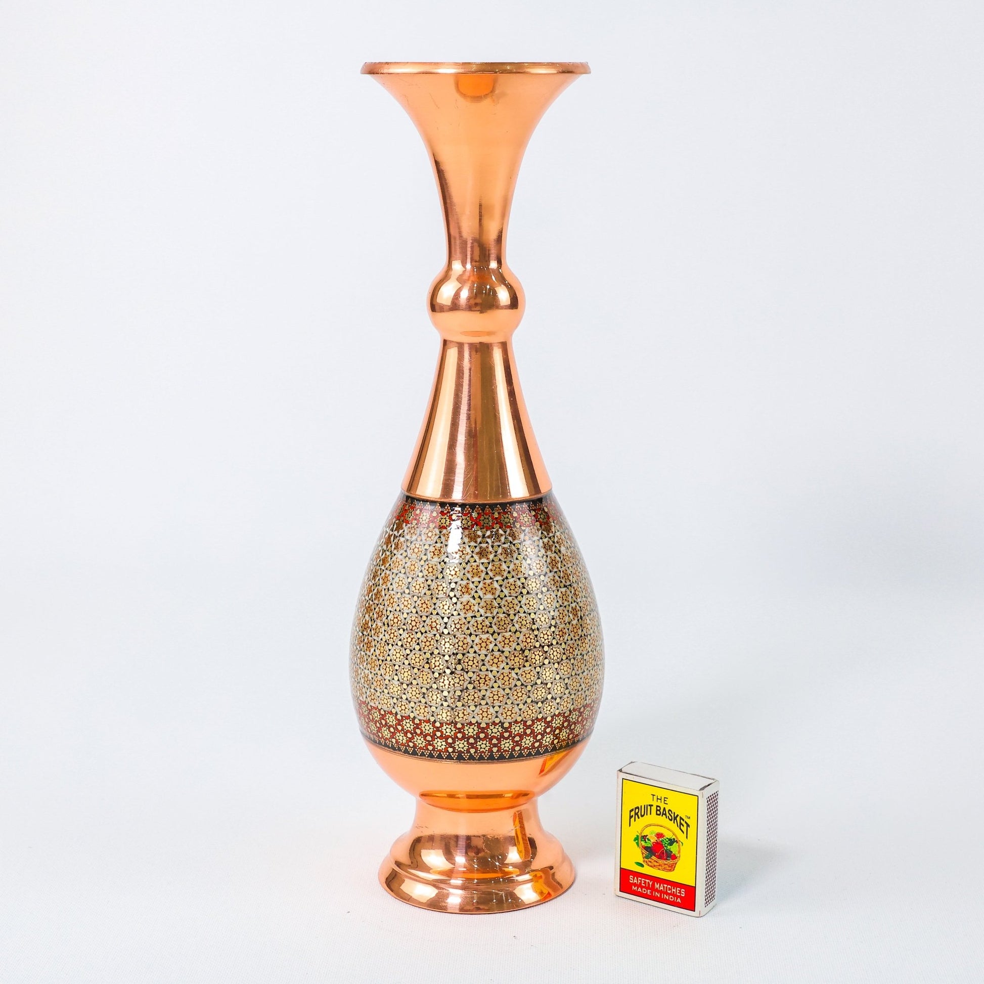 Vase – Height 30 cm – Copper & Khatam - D1 - Meraas Gallery