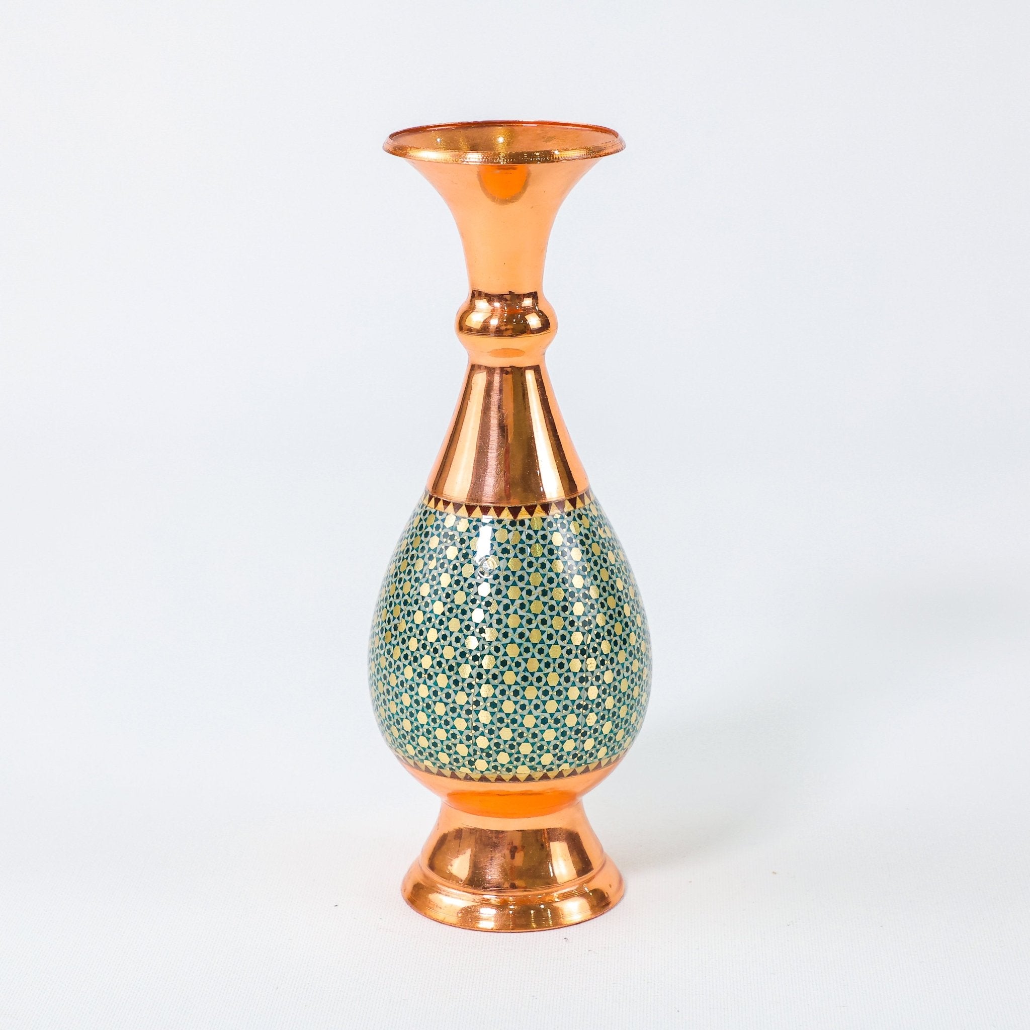Vase – Height 20 cm – Copper & Khatam - D1 - Meraas Gallery