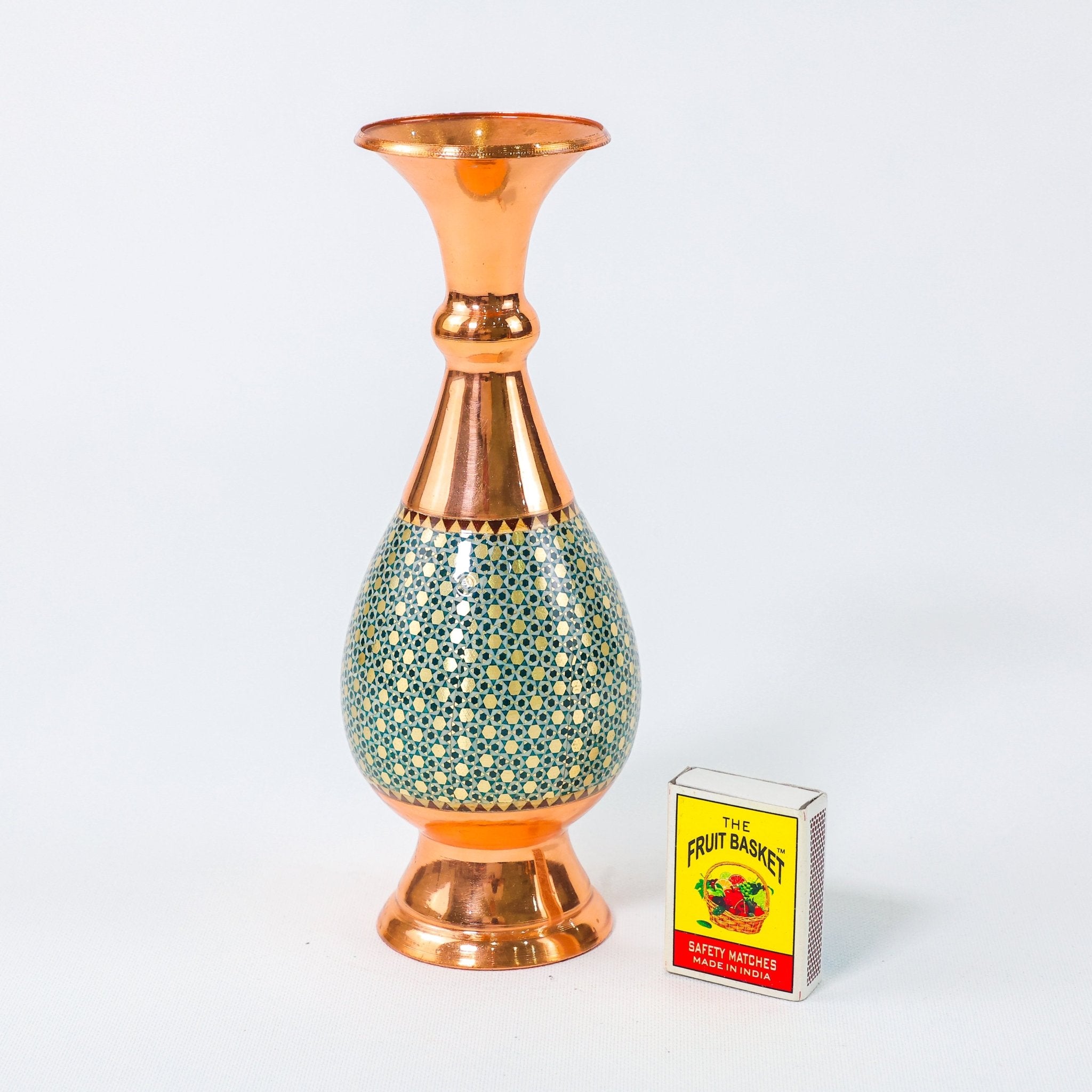 Vase – Height 20 cm – Copper & Khatam - D1 - Meraas Gallery